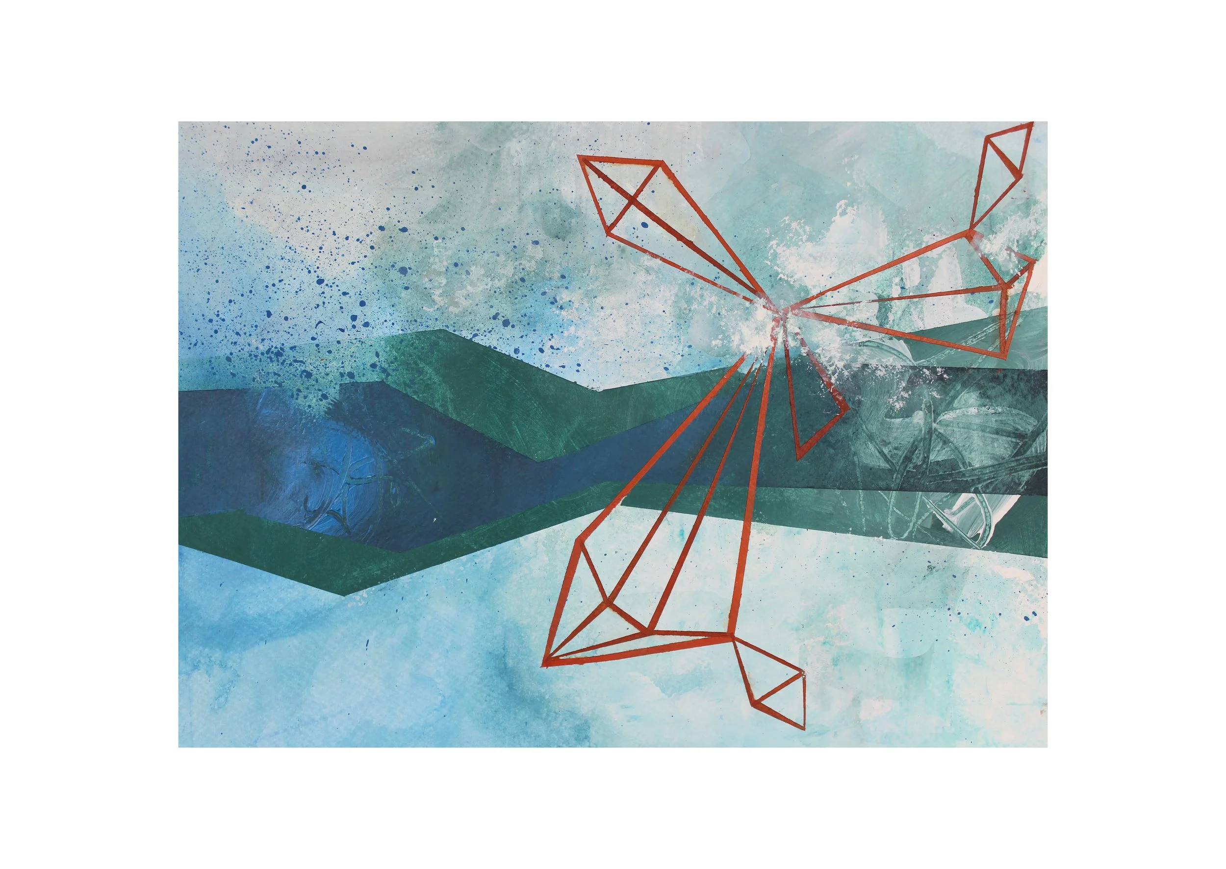 'Abstract I', 2023 acrylic on paper 21cm x 29cm £130