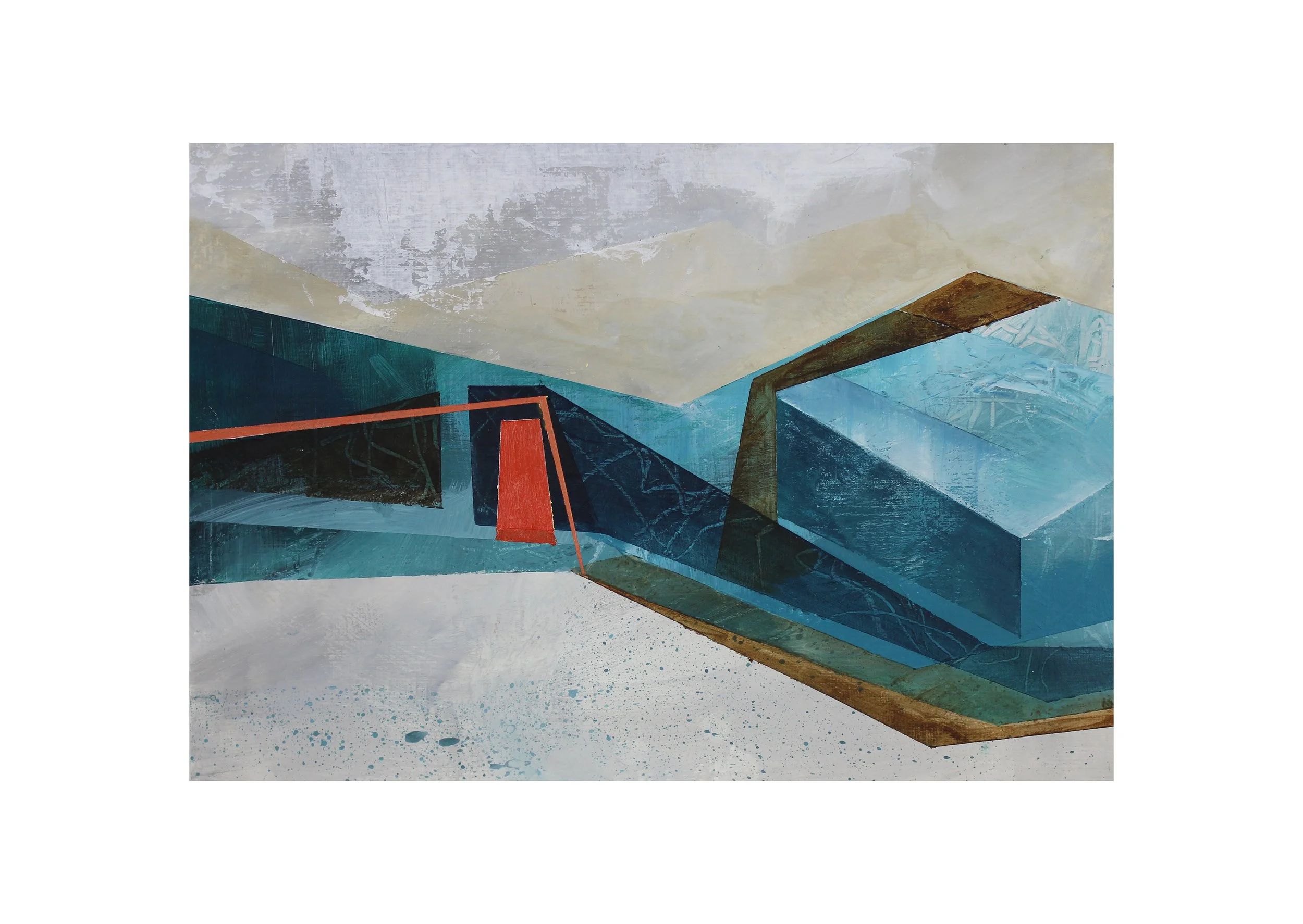 'Small Abstract I' 2023, acrylic on paper 15cm x 21cm £110