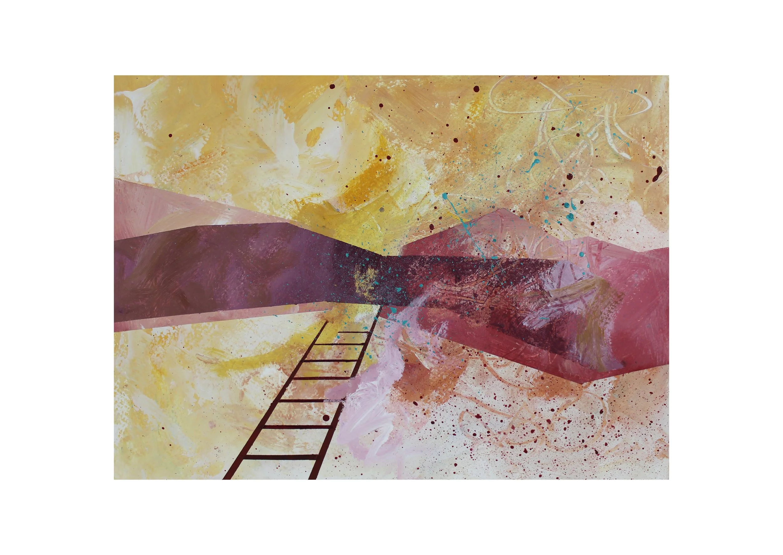 'Abstract III', 2023 acrylic on paper 21cm bi 29cm £130