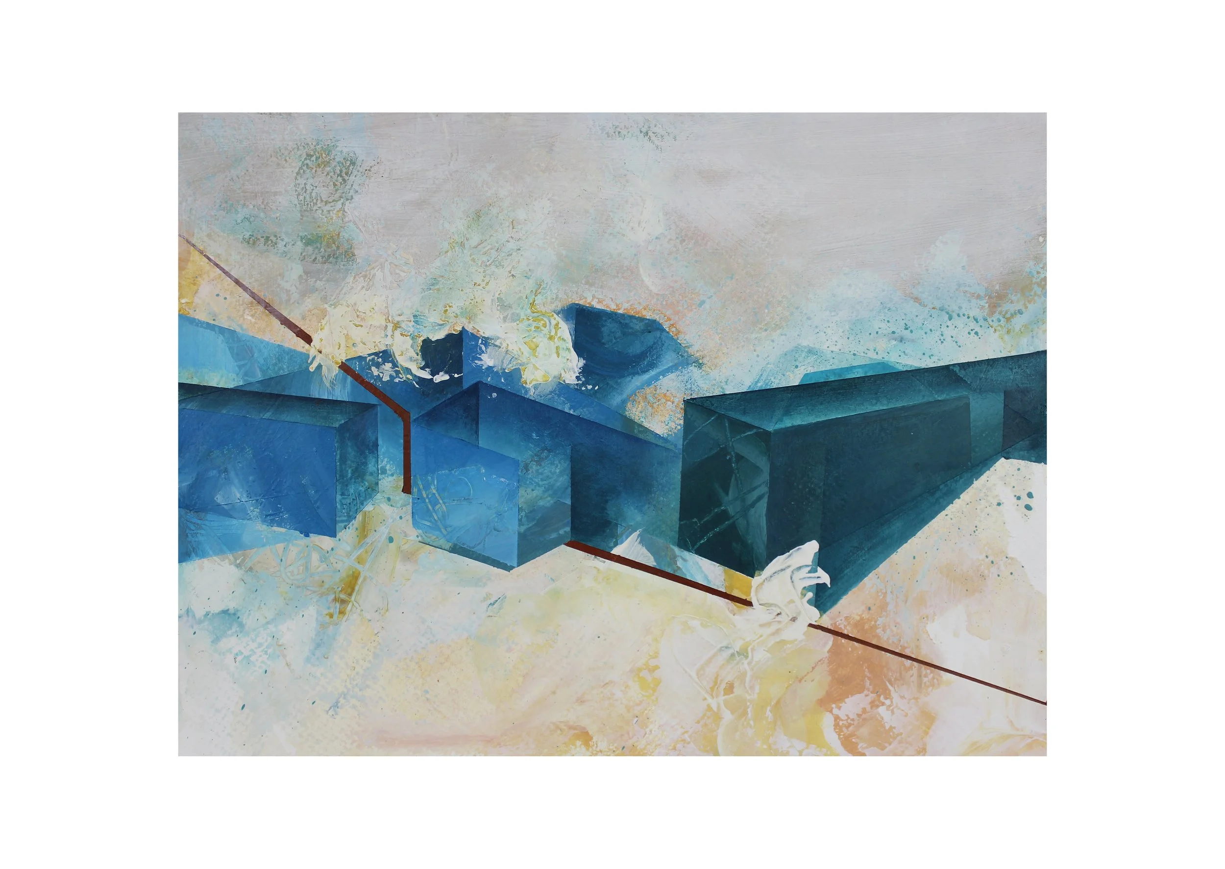 'Abstract II', 2023 acrylic on paper 21cm x 29cm £130