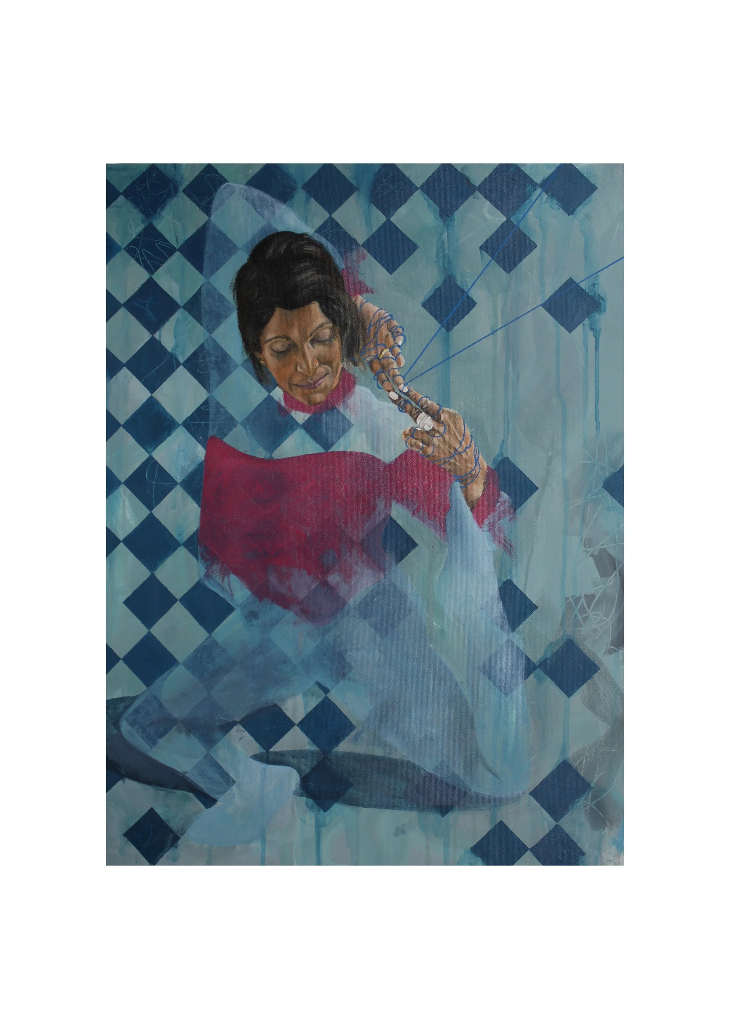 'Yoga portrait I', 2023 Oils on canvas 61cm x 46cm £1000