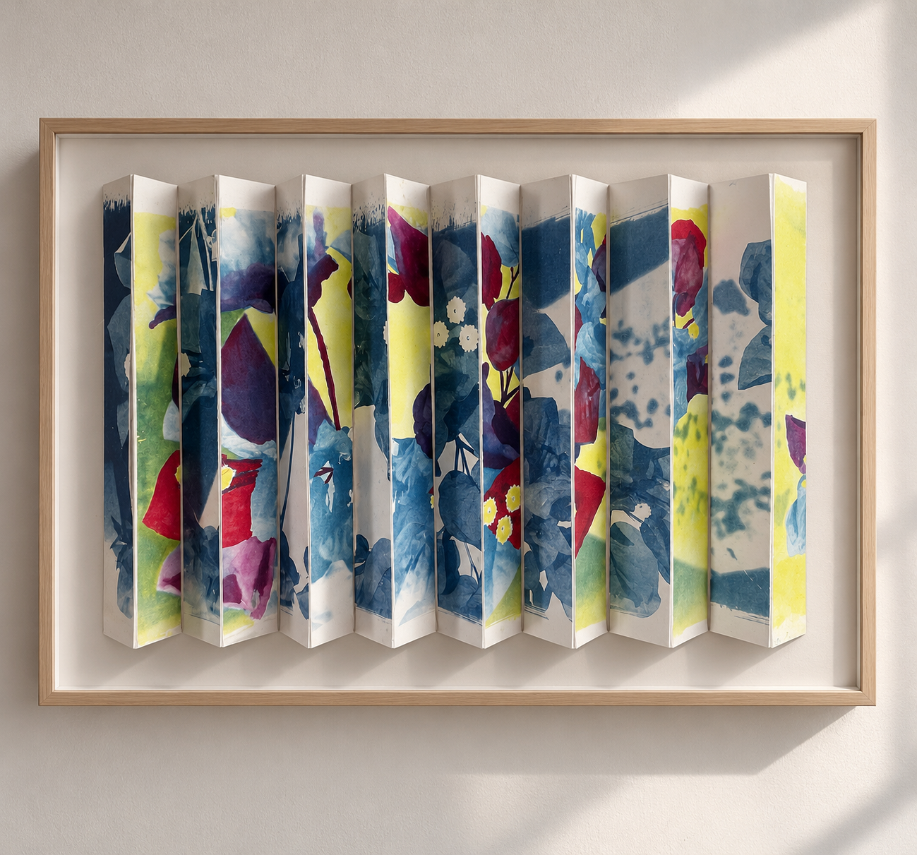 Framed Indigo Botanical Accordion Artwork.png