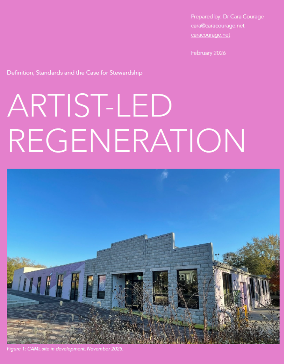 Artist-Led Regeneration: Definition, Standards and the Case for Stewardship
