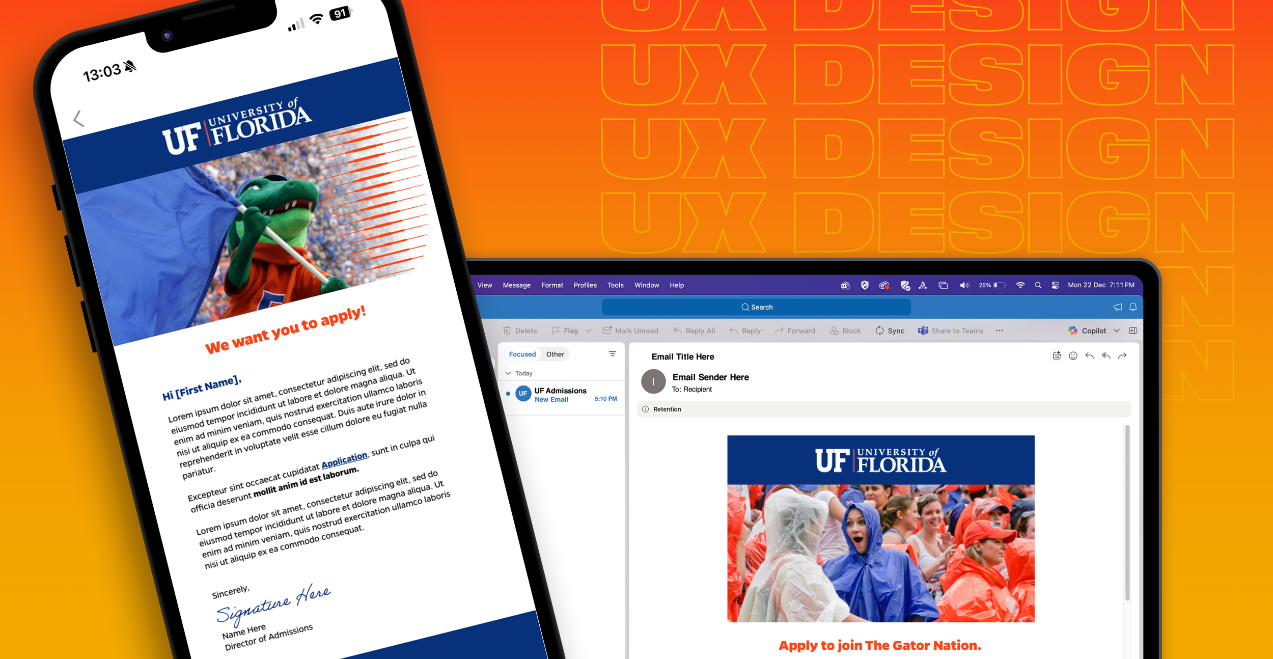 UF Admissions Email Redesign