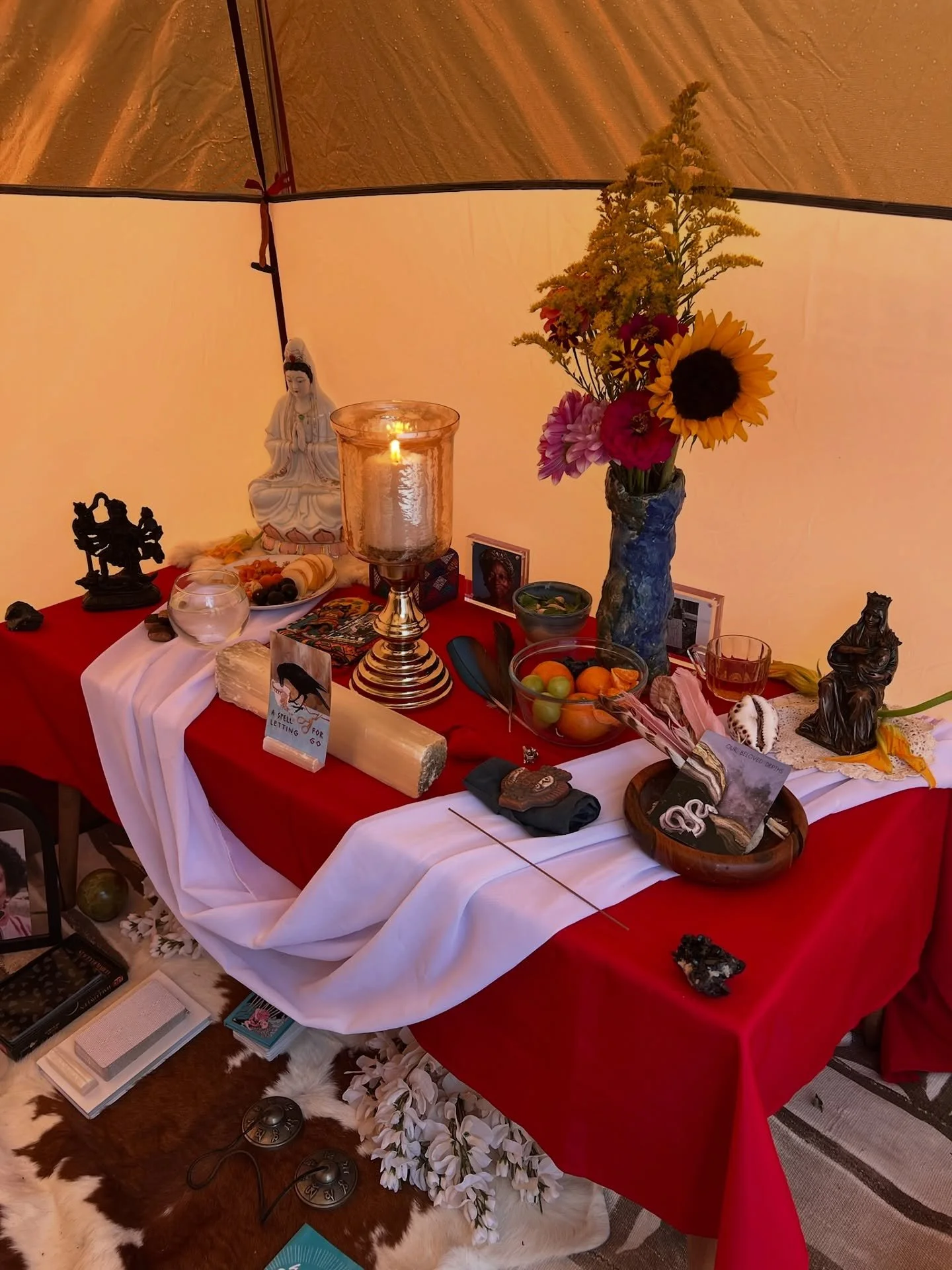 On the 1 year anniversary of Hurricane Helene, my friend + collaborator&nbsp;@ekuaadisa and I hosted a community grief ritual for people of color. This was an ancestral assignment for me and it came together with so much support from our lineages, ou