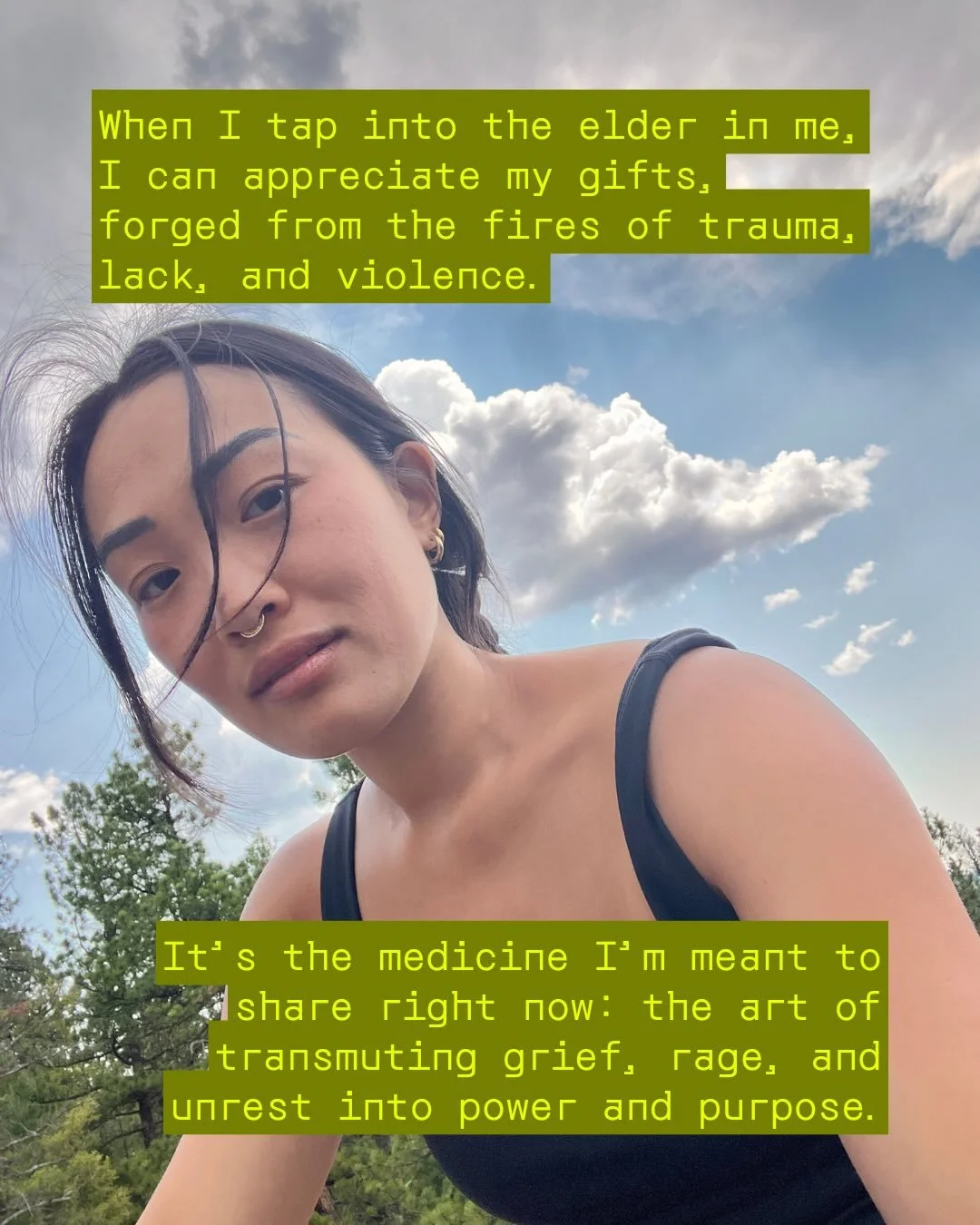 Part 4 on the loss of elders (see previous posts for parts 1-3): When I tap into the elder in me, I can appreciate my gifts, forged from the fires of trauma, lack, and violence. It&rsquo;s the medicine I&rsquo;m meant to share right now: the art of t