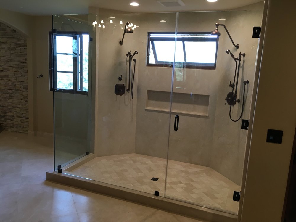 Custom glasswork installed by All That Glass in South Orange County