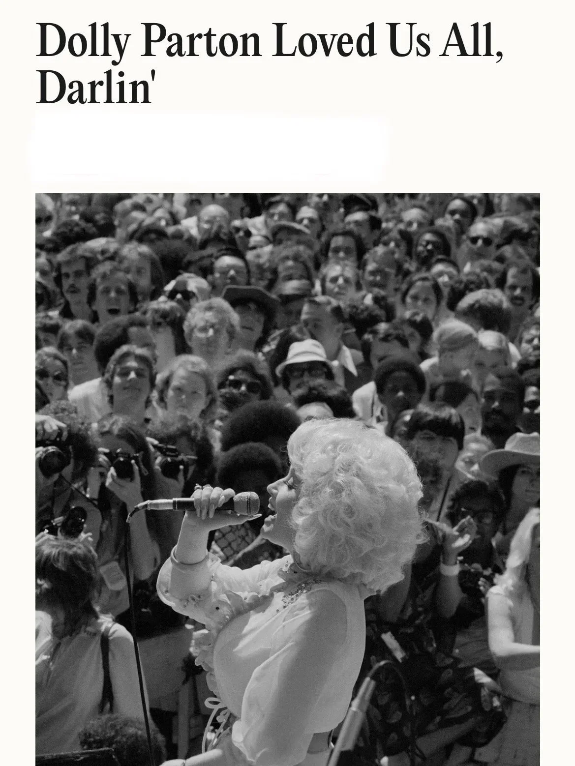 Dolly Parton Loved Us All Darlin'