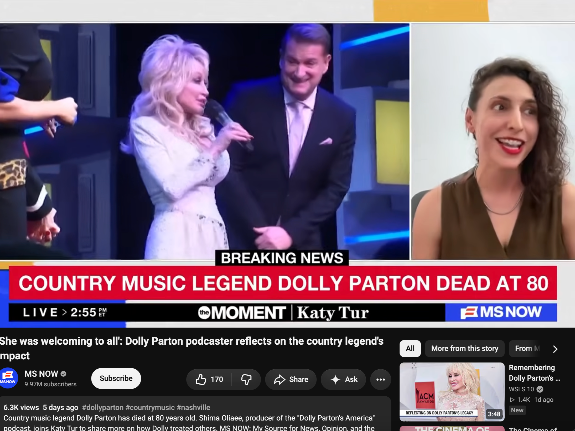 MS Now Live Shima Oliaee Dolly Parton
