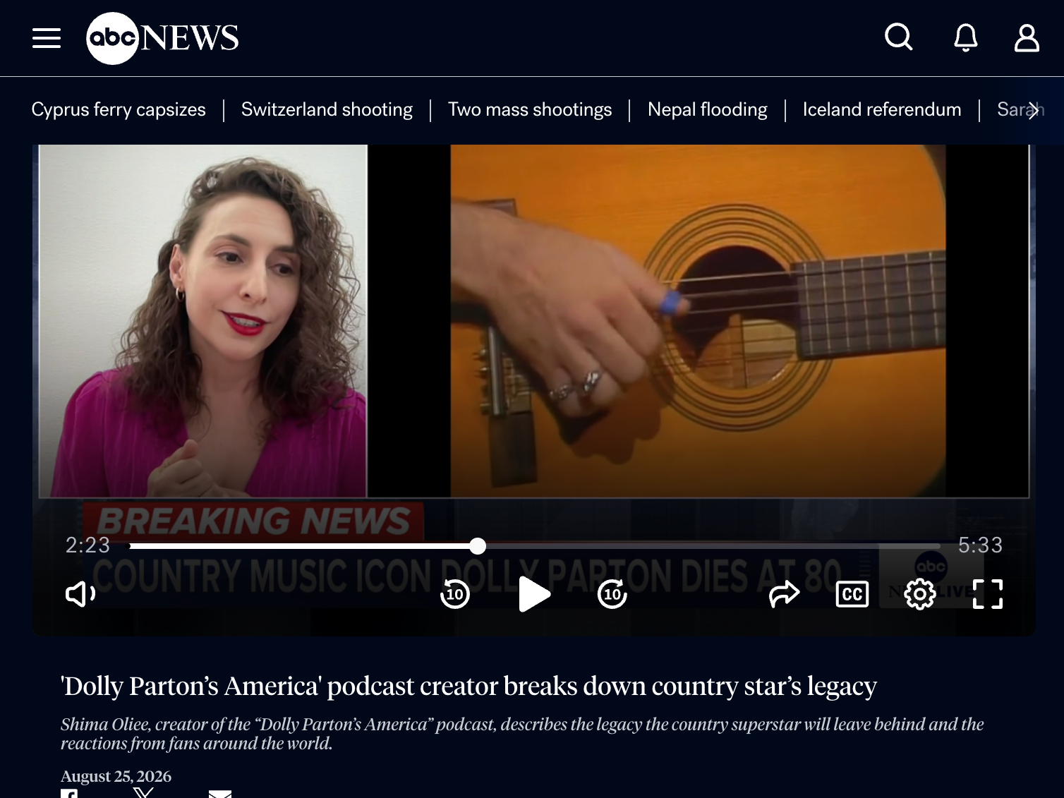 Shima Oliaee ABC News Live