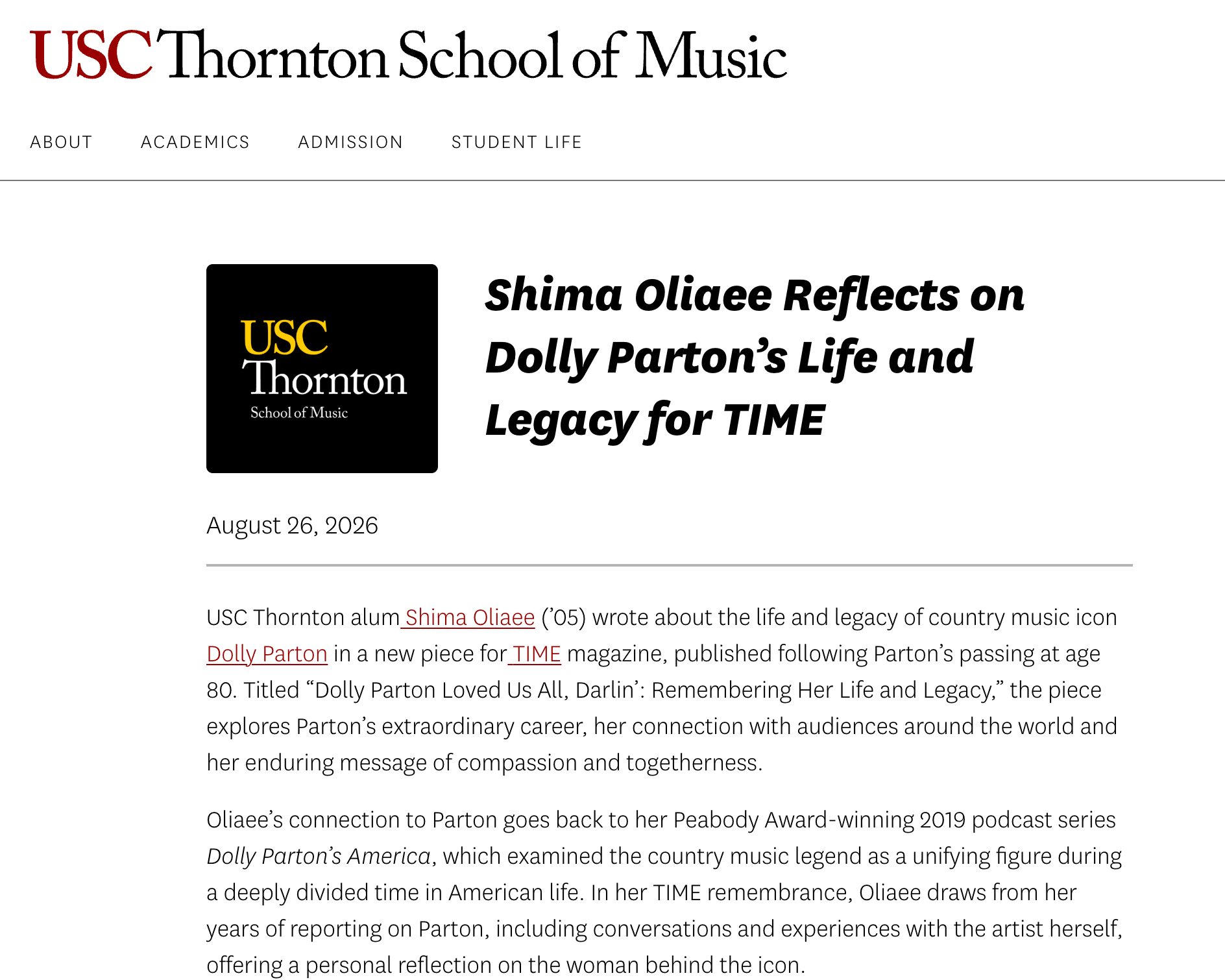 Shima Oliaee Dolly Parton