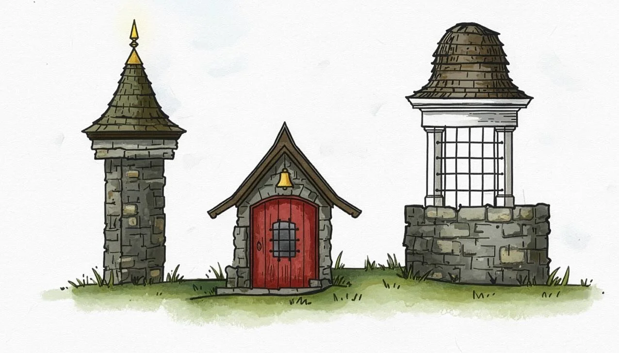 Very thankful for clients that give me such fun projects! I loved designing this little world of storybook-inspired structures in the woods&hellip; a dash of Winnie-the Pooh, a pinch of Hobbiton, and a smattering of Narnia. What might be hiding just 