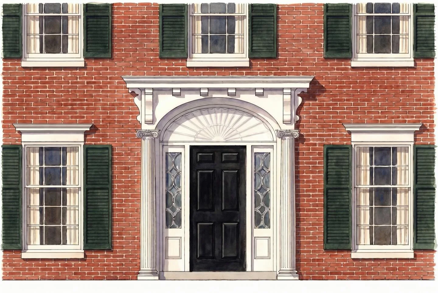 Two options for a new front door trim surround. Which do you prefer?

#architecture #traditionalarchitecture #frontdoorsofinstagram #neoclassical #design