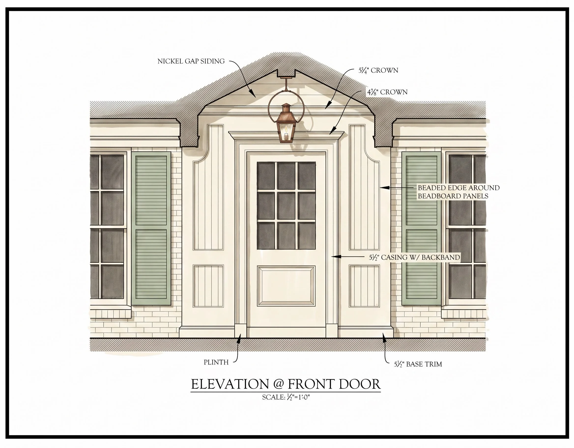 A refined but not fussy new front entry for a quaint home in the heart of St. Matthews. 

#architecture #traditionalarchitecture #entry #colonialrevival #detailsmatter