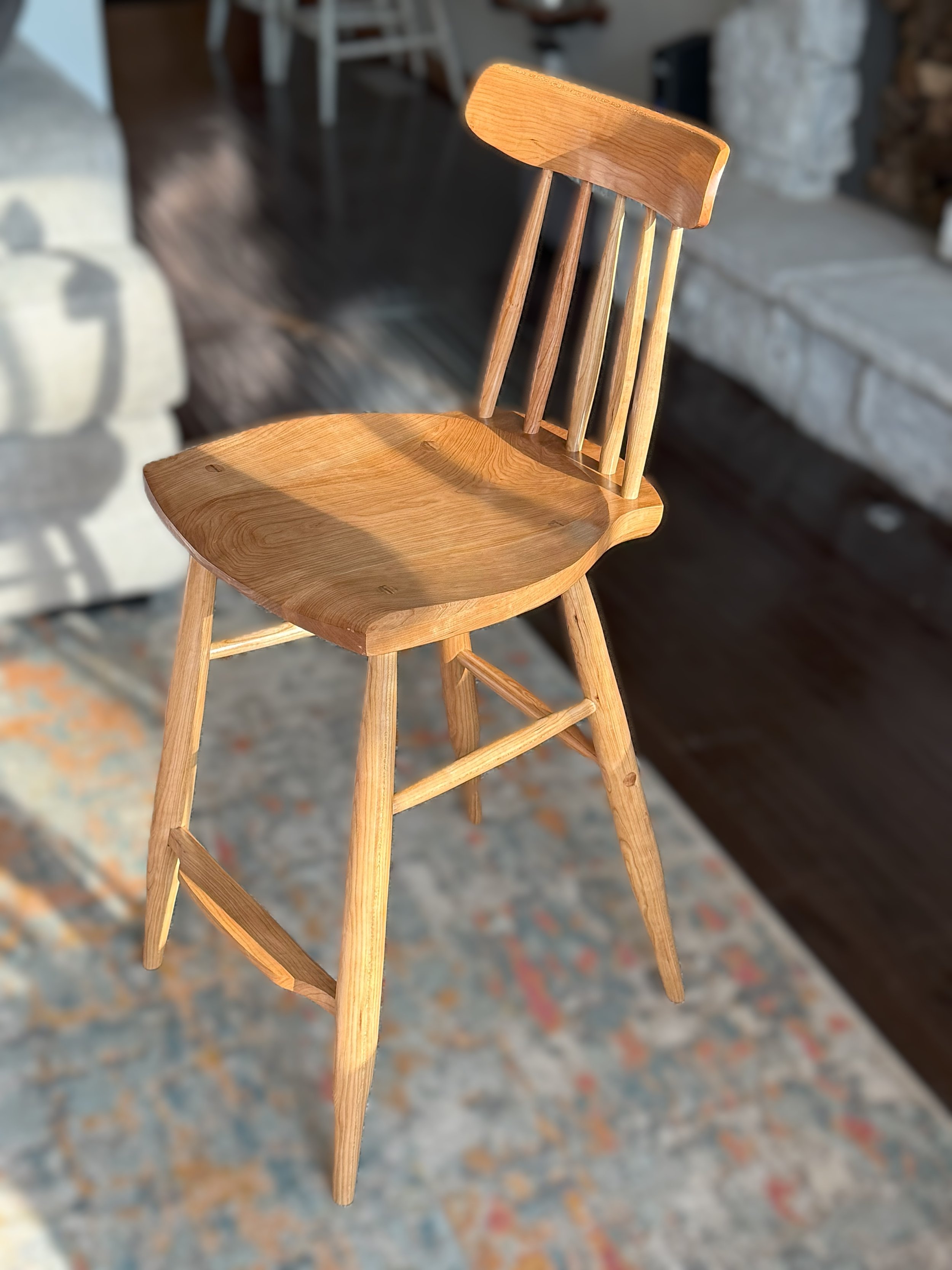 Temple Chair/Stool-Cherry