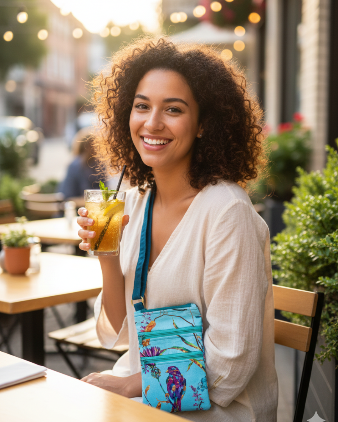 Triple Zippered  Mini Crossbody Bag perfect for travel and close to body carry on