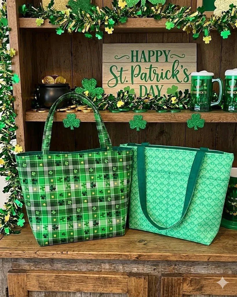 St Pattys day 2 bags on a shelf.jpg