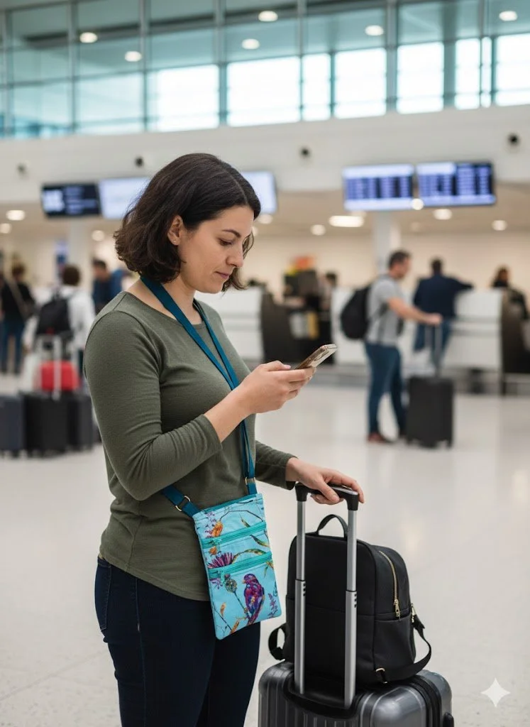 Compact crossbody bag for travel