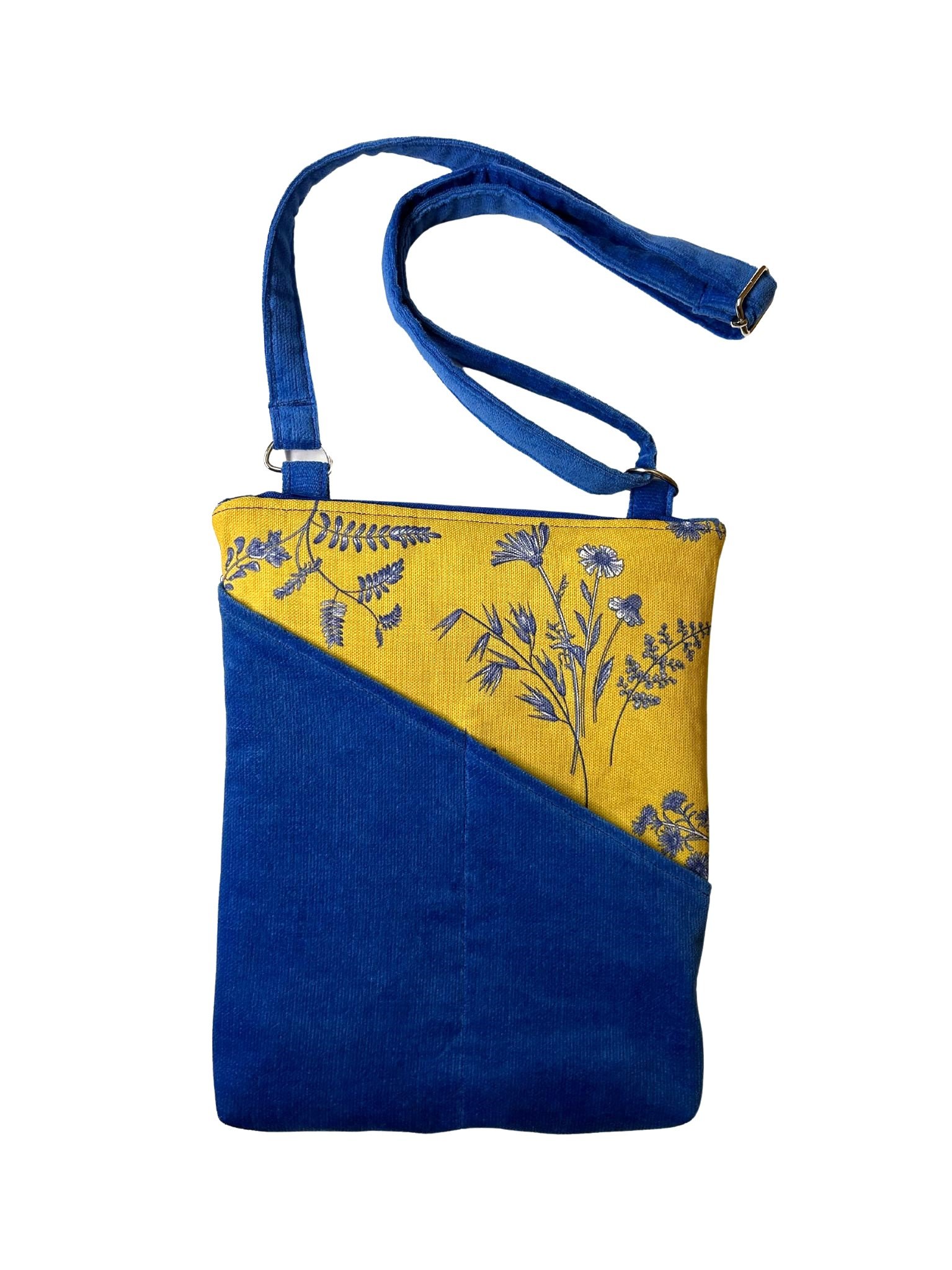 Diagonal Cut Blue corderoy floral.jpg