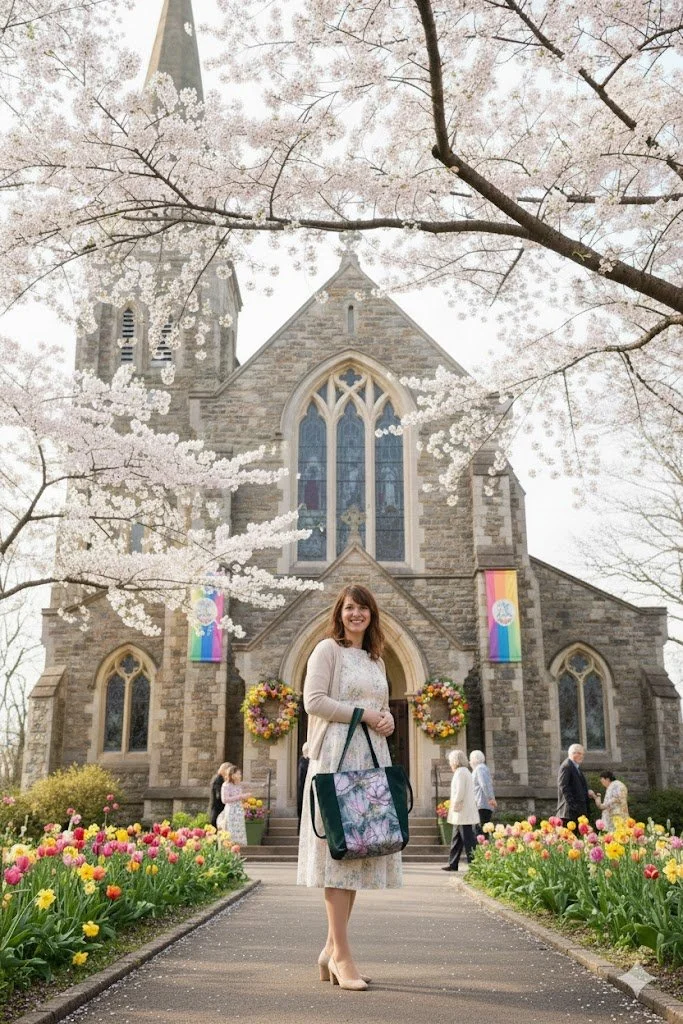 Front Panel Shoulder Tote Bag