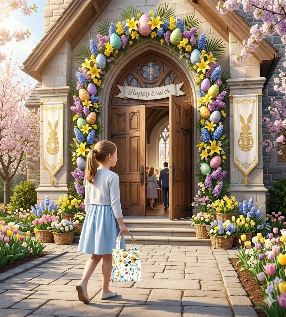 Easter small child bag at church.jpg