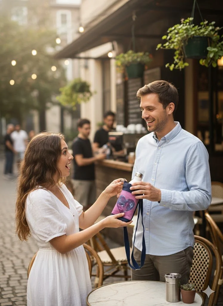 Valentine themed Water Bottle bag