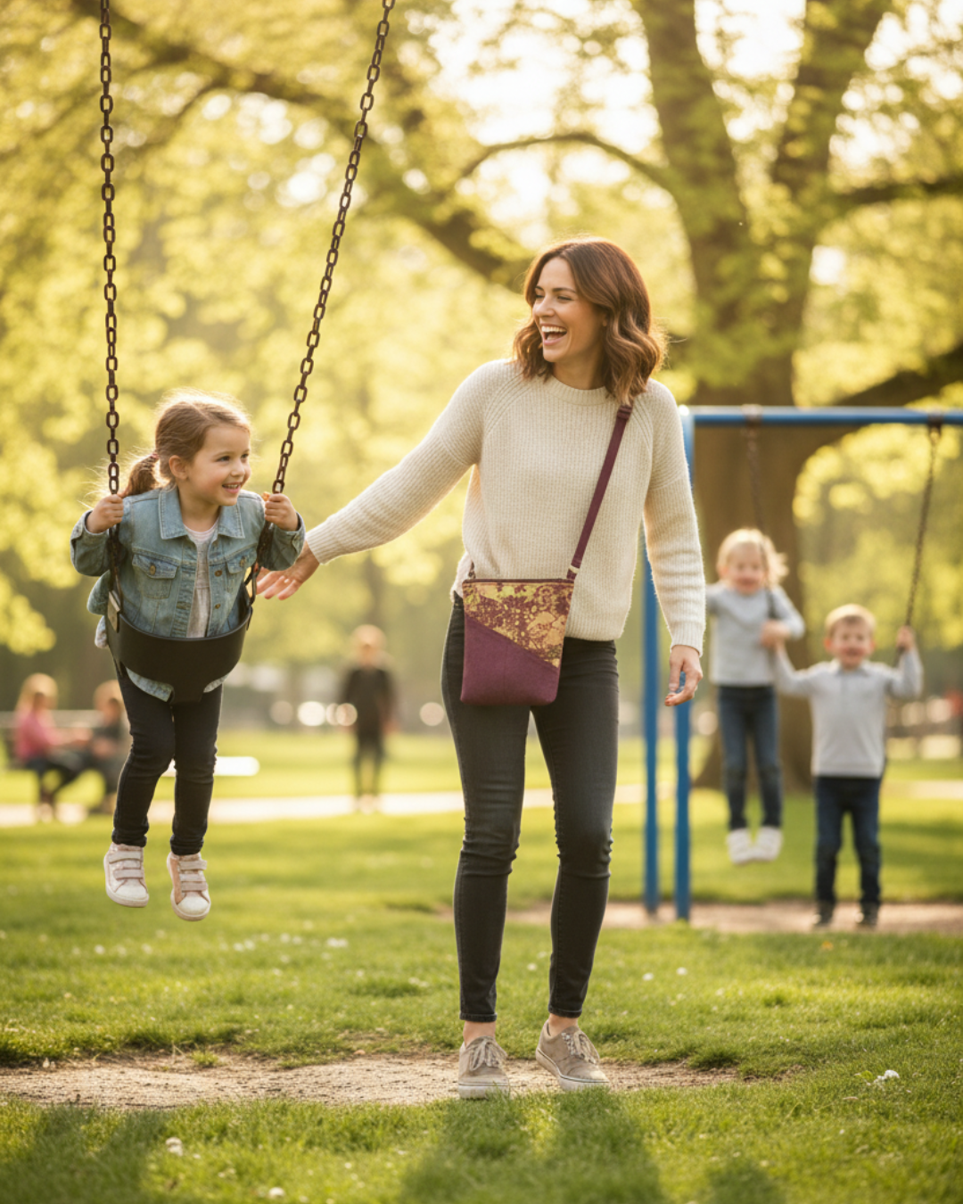 Purse with Diagonal Front Pockets