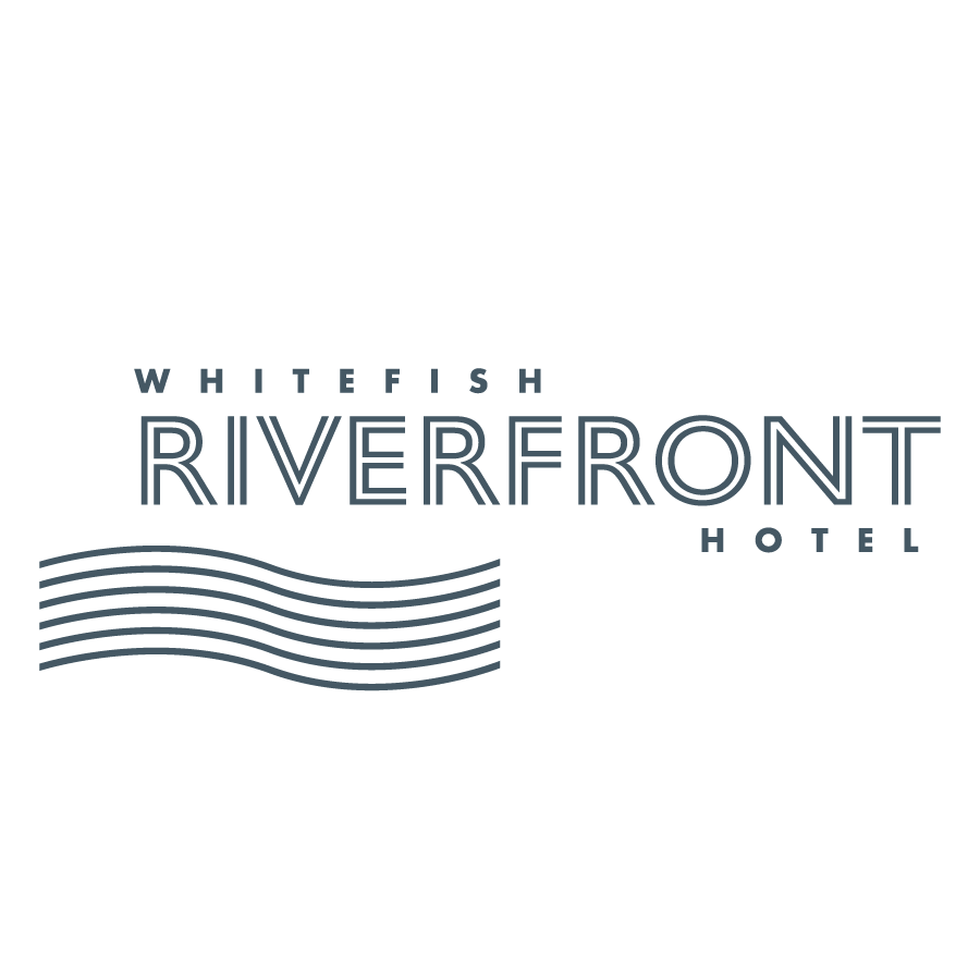 Naming, Brand Identity, Creative Direction, and environmental wayfinding for the Whitefish Riverfront Hotel.