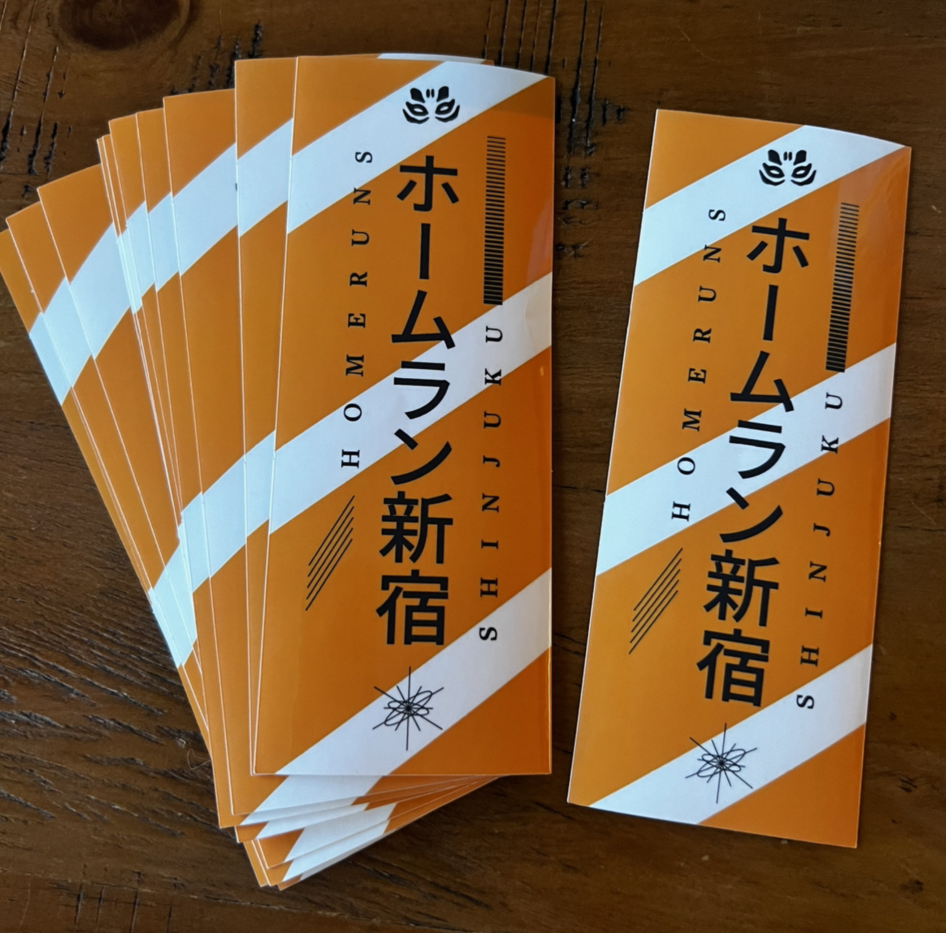 Fuji Rock "Homeruns Shinjuku" Sticker - ORANGE