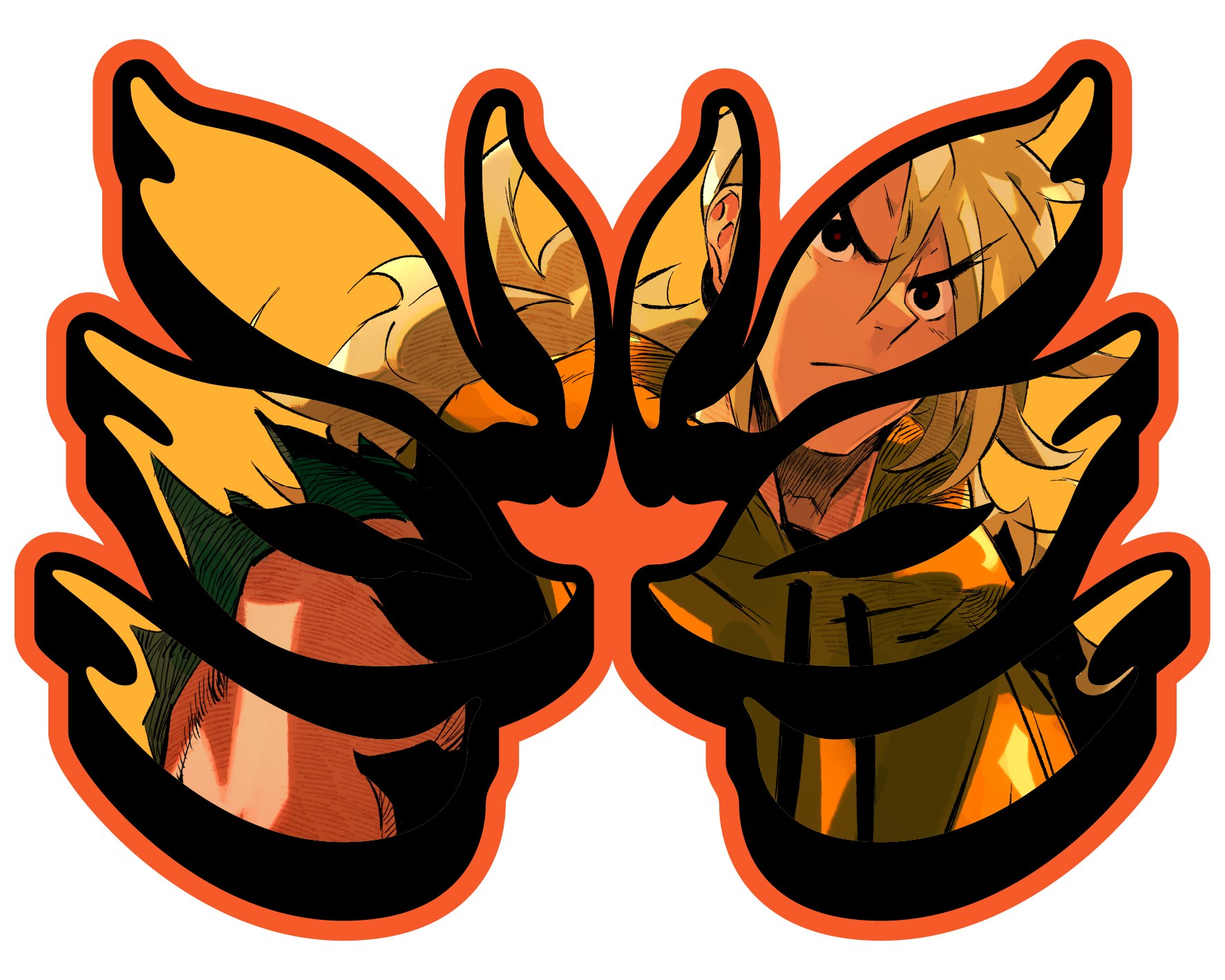 FIGHTING SPIRIT Mask Sticker