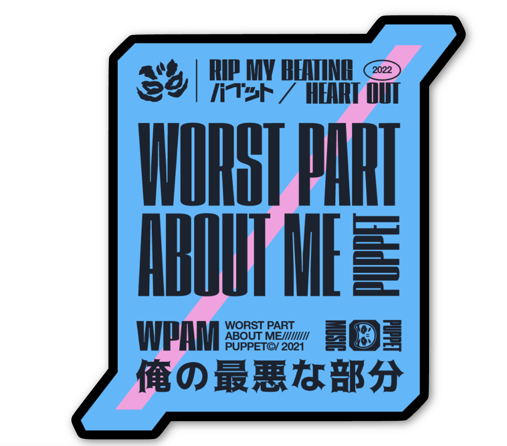 Worst Part About Me Sticker - BLUE