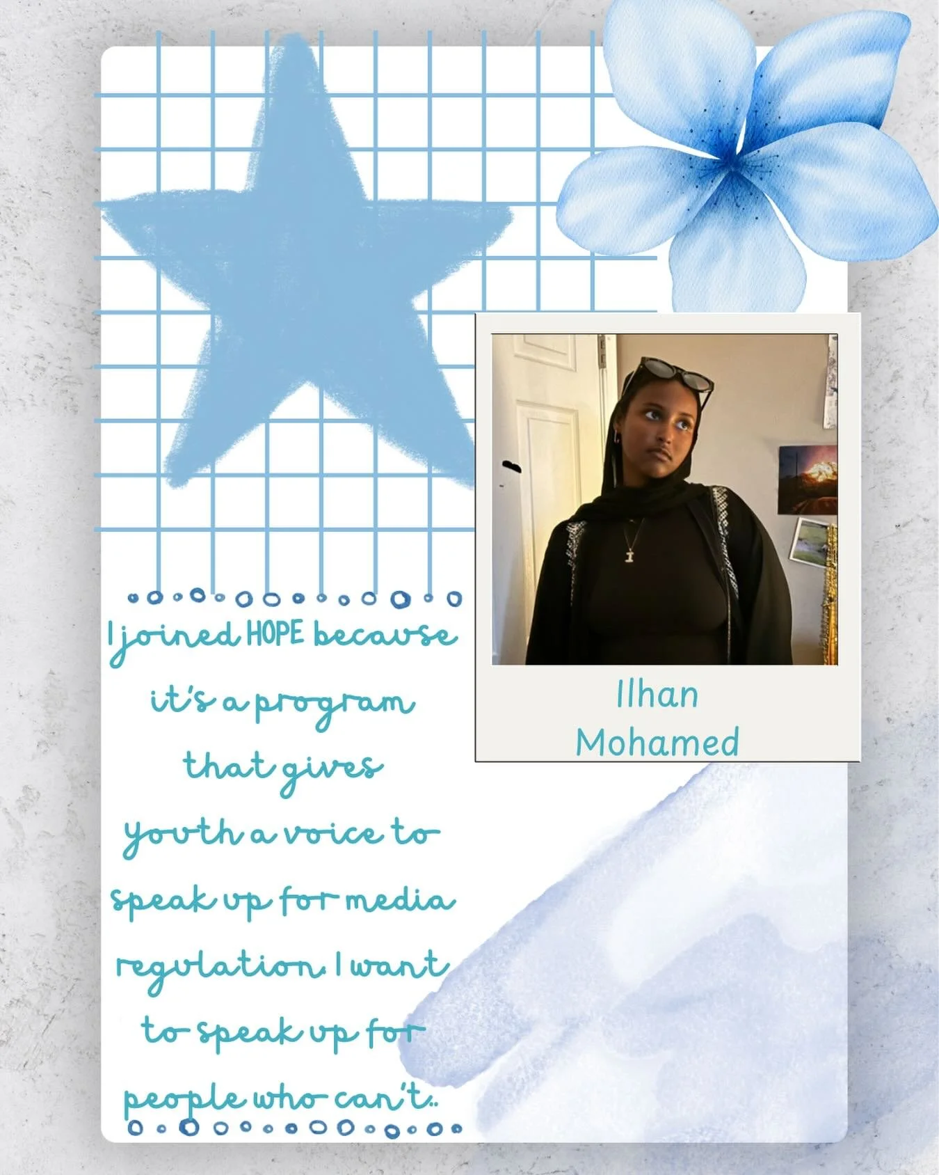 HOPE YOUTH SPOTLIGHT: Ilhan Mohamed ⭐️

&ldquo;I joined HOPE because it&rsquo;s a program that gives youth a voice to speak up for media regulations I want to speak up for people who can&rsquo;t - Ilhan