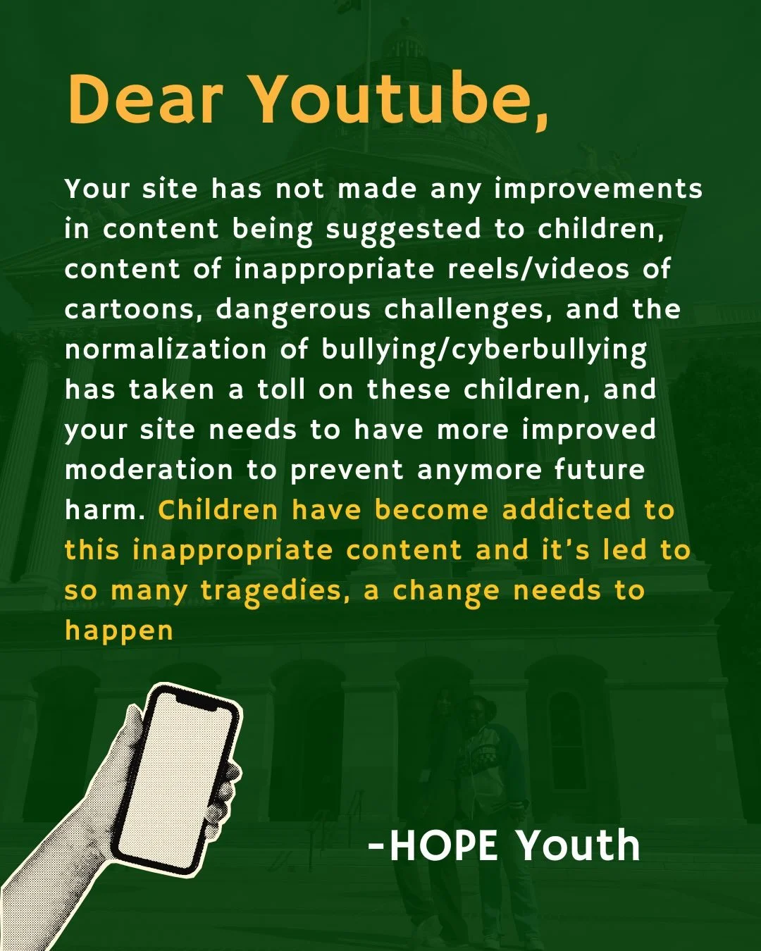 Dear Google,

Listen to youth who grew up on your platform. 

Scroll right 📲