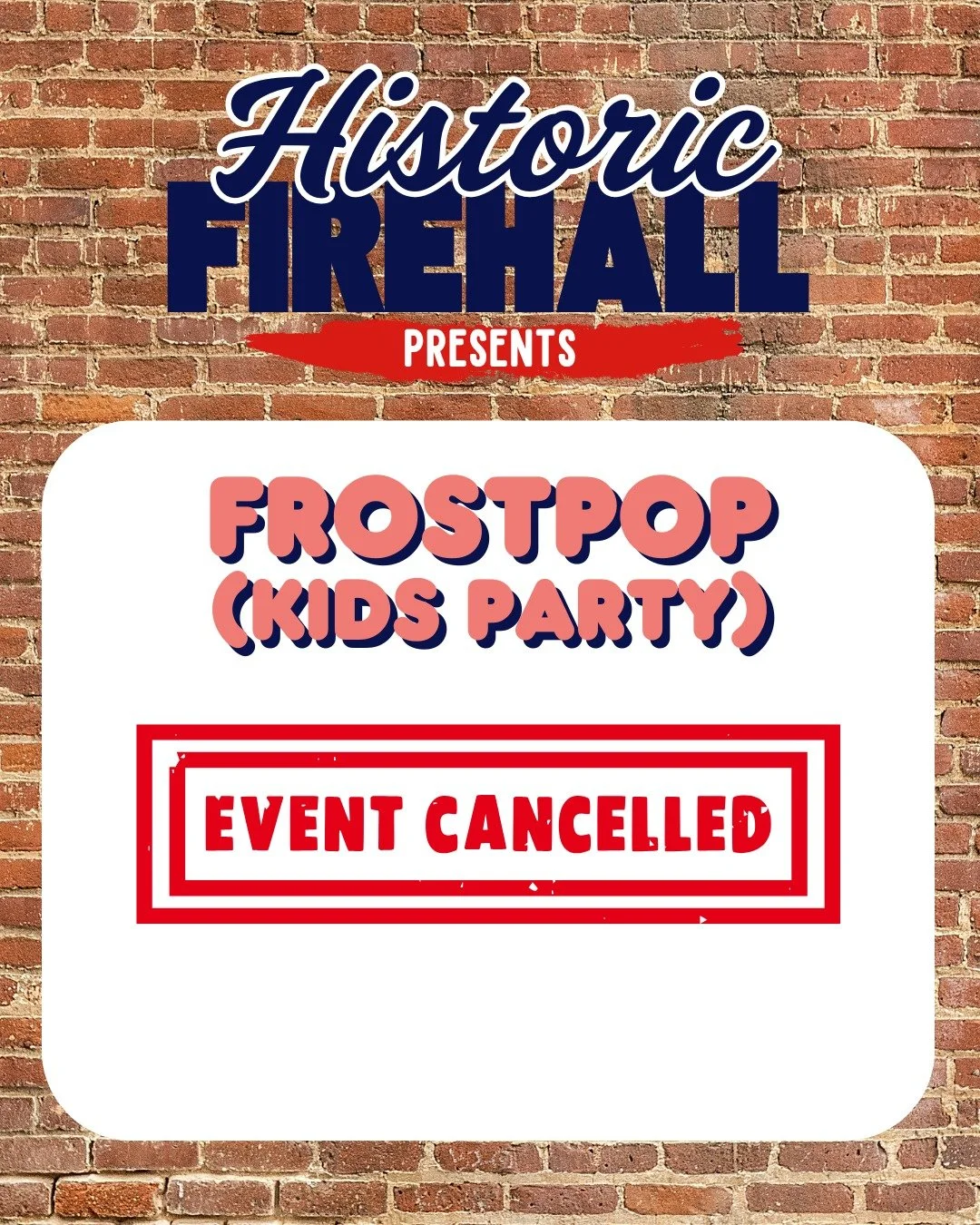 Unfortunately, due to cold weather conditions, this Saturday's Frostpop is cancelled.