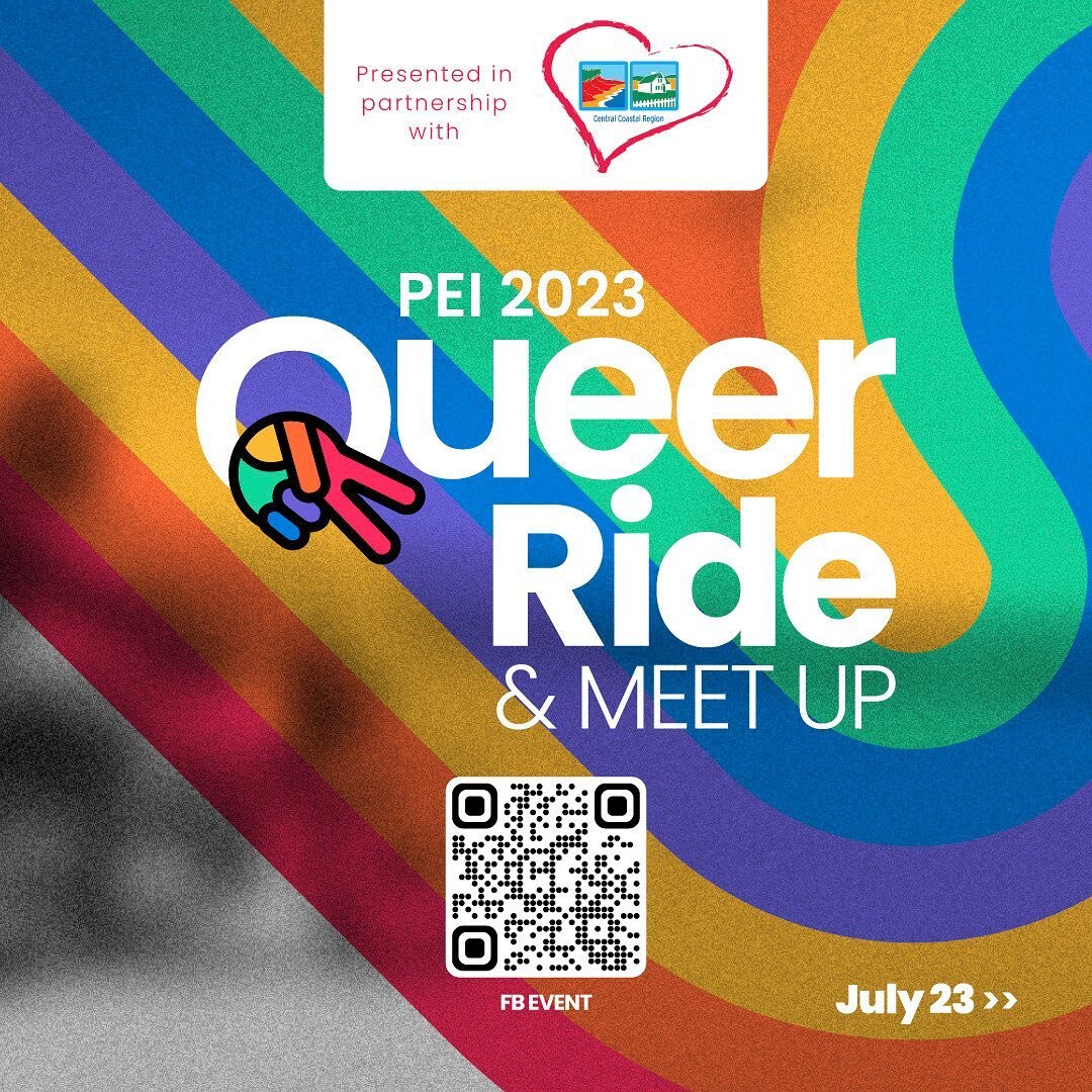 So excited for @queersongears_pei to be bringing this event to Central Coastal PEI for this year&rsquo;s PEI Pride Festival. We&rsquo;re in Charlottetown and Kensington, July 23, come check it out, donate to a great cause, and if you ride, come ride 