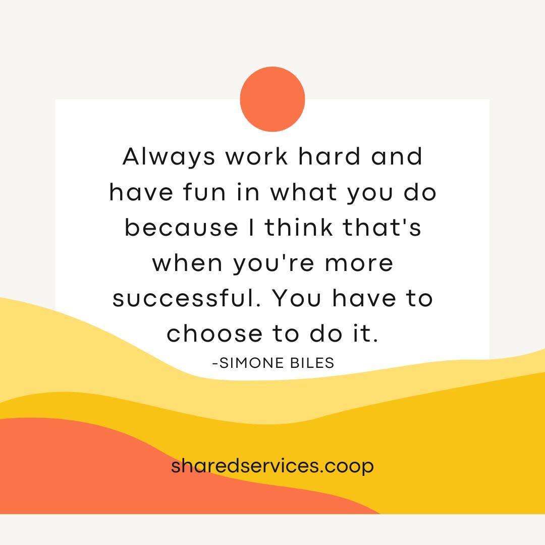 &quot;Always work hard and have fun in what you do because I think that's when you're more successful. You have to choose to do it.&quot; -Simone Biles

You work hard, and so do we! Let the ACCESS team help your social purpose organization and have f