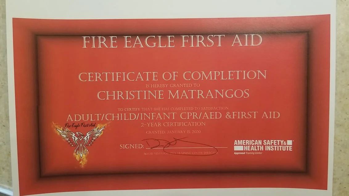 Adult Child and Infant CPR and first aid certified in Omaha Nebraska