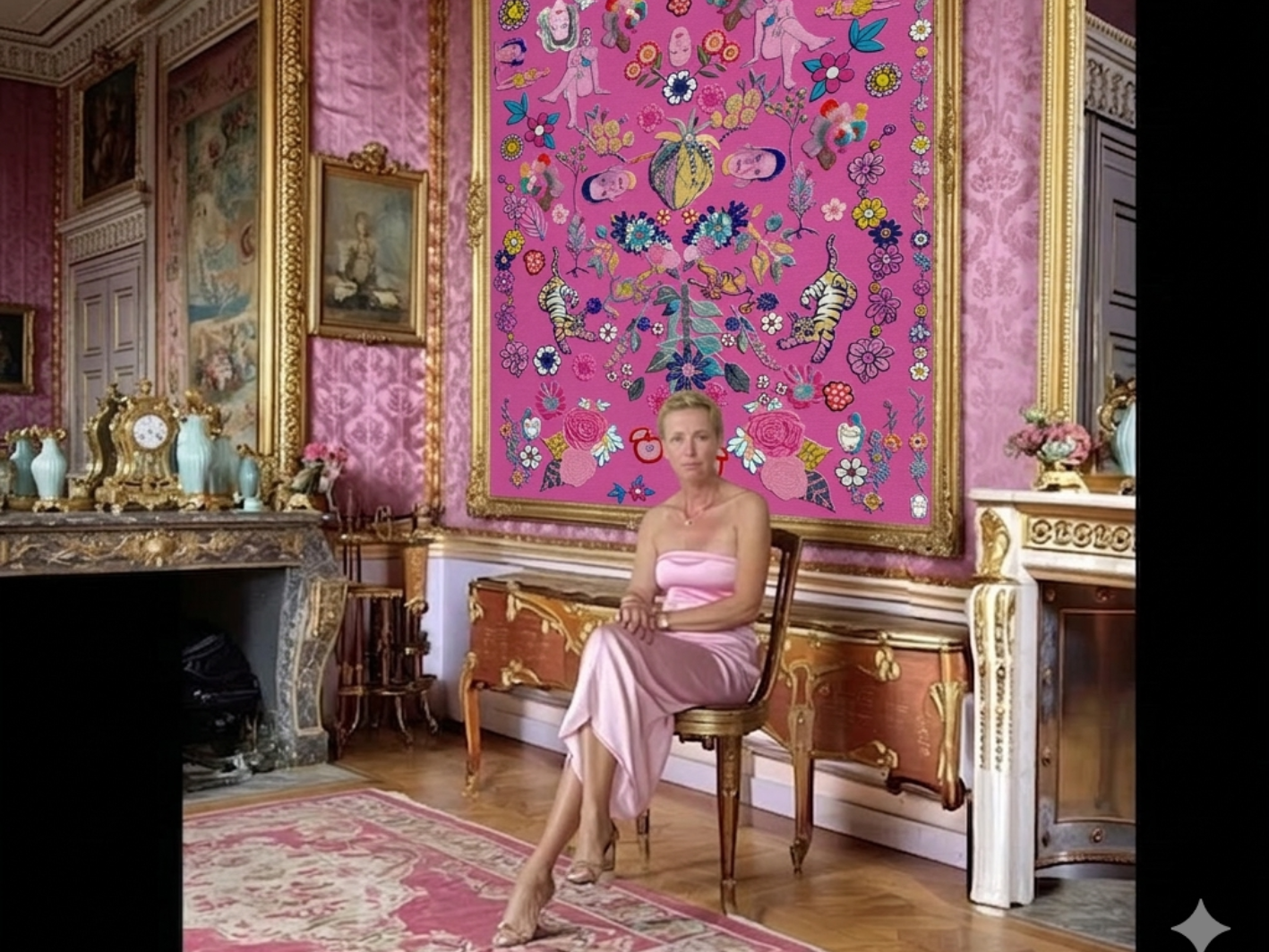 Ceramic cups connected by Barbie doll legs, arranged in a line on a neutral surface, transforming domestic vessels into fragile, body-like forms.