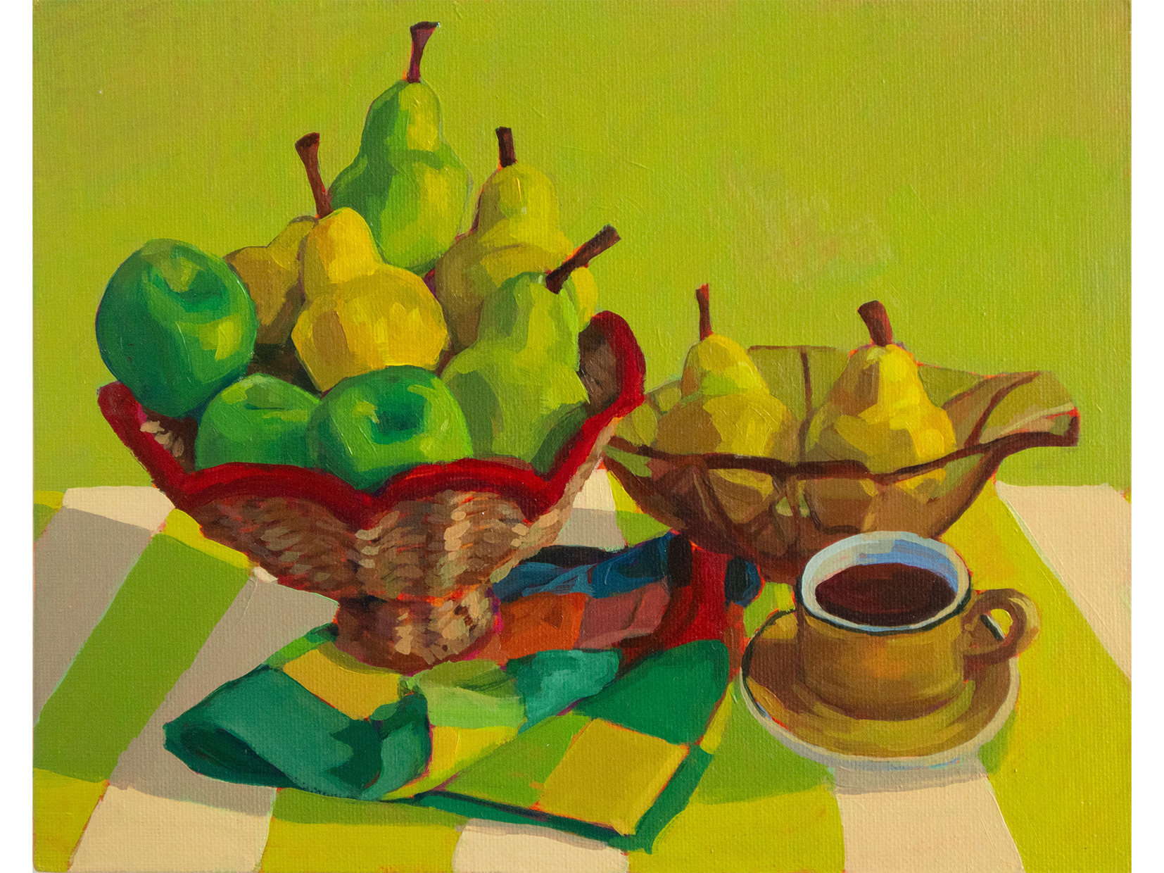 Basket of Apples and Pears