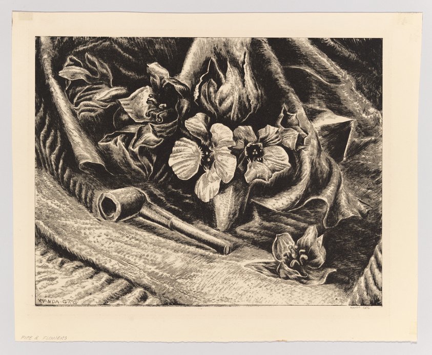 1926 Pipe and Flowers (1926).jpeg
