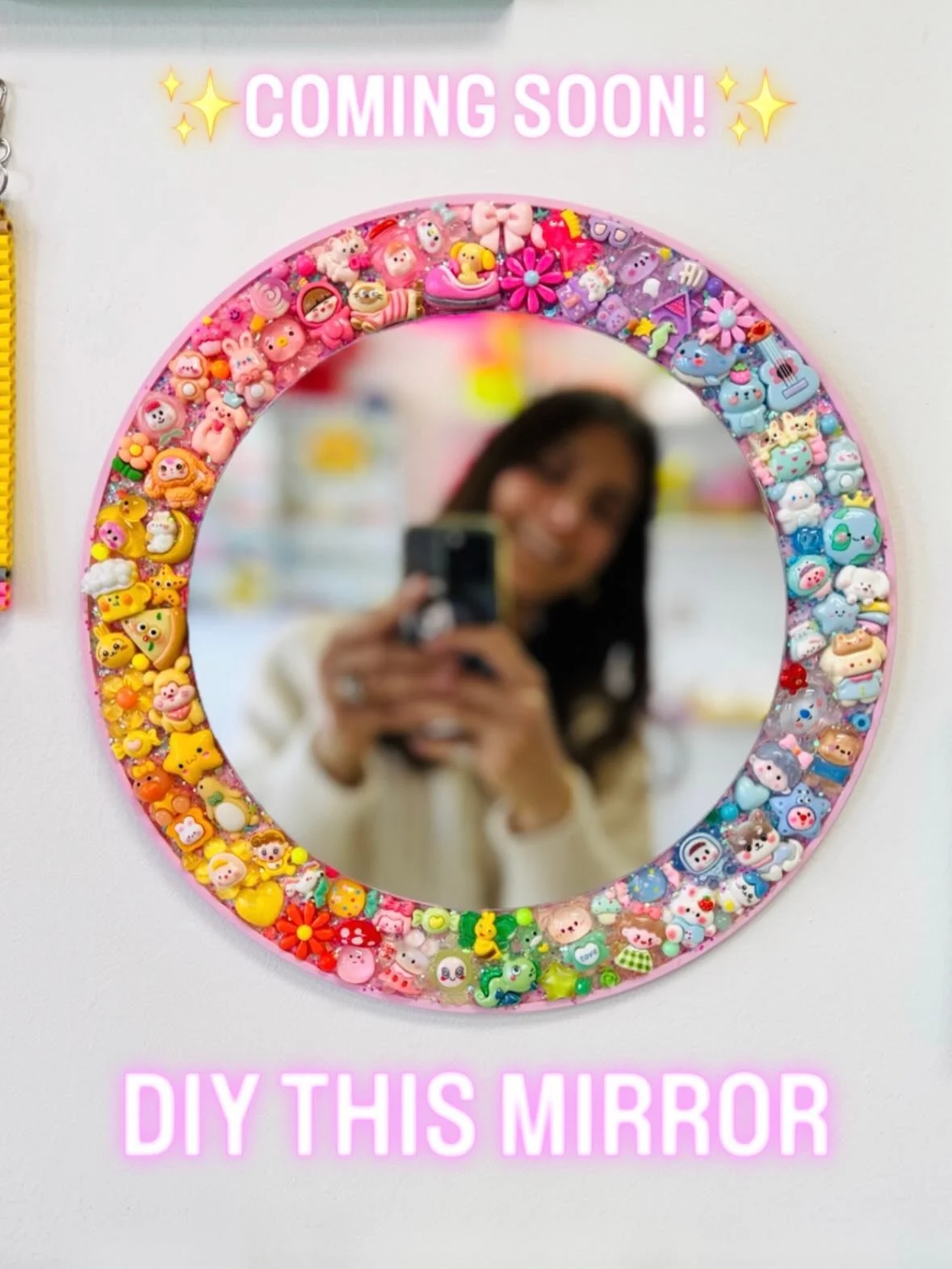 🪞💖
DIY THIS MIRROR!

We are making mirror kit that just might be cuter than your reflection 🥹🤣

Every inch is customizable. Every charms cuter than the next. Every mirror ends up completely different. 

✨ coming soon ✨

Would you go pastel, rainb