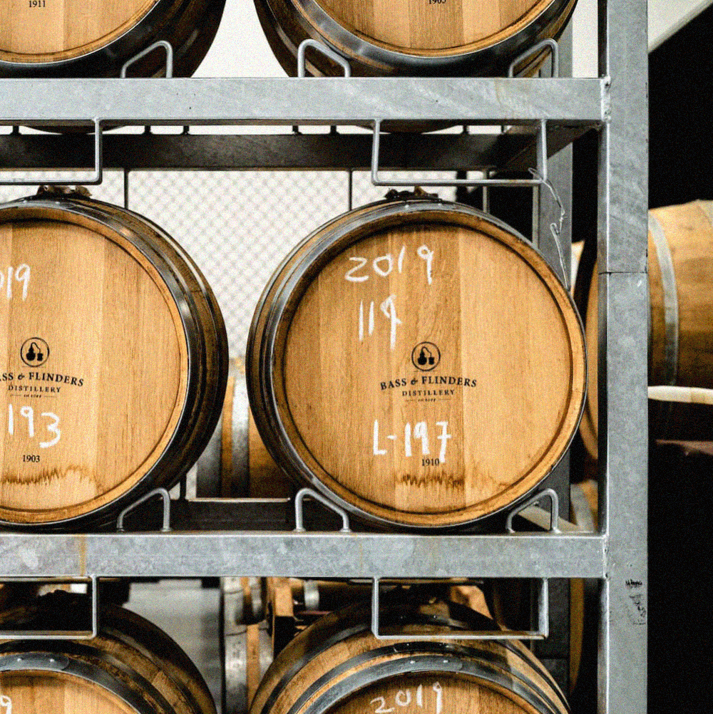 Bass and Flinders Gin and Brandy Distillery Barrels