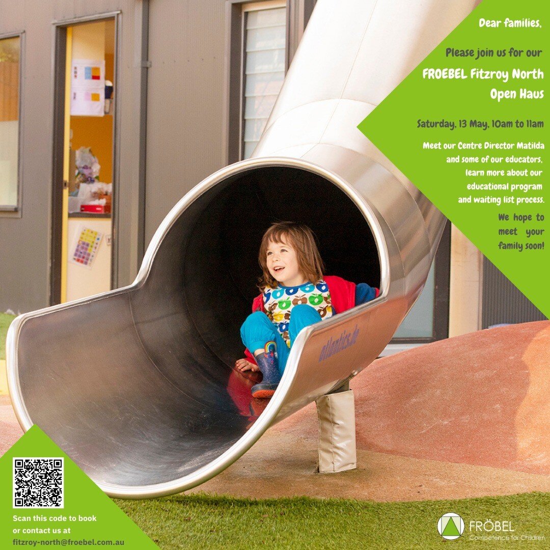 FROEBEL Fitzroy North would love to invite you to their first Open Haus in 2023 on Saturday, 13th of May, from 10am to 11am. The Open Haus events are a great opportunity to see FROEBEL's centre, get a feel for their program and meet the Centre Direct