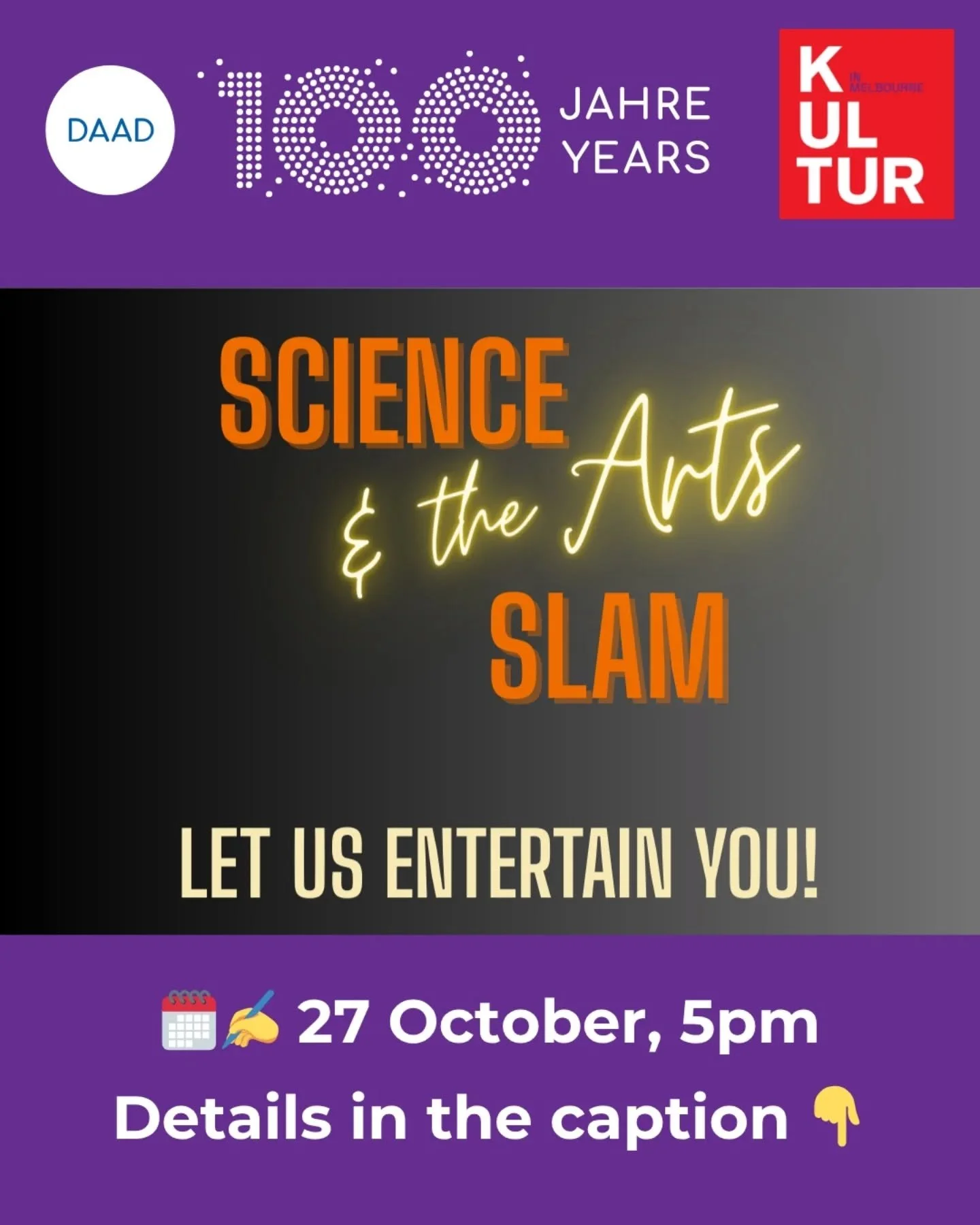 Do you want to see where studying German can take you? Or do you simply want to learn something new? Check out the Science &amp; the Arts Slam competition!

This event sees PhD students take the stage to present their research &ndash; from civil engi