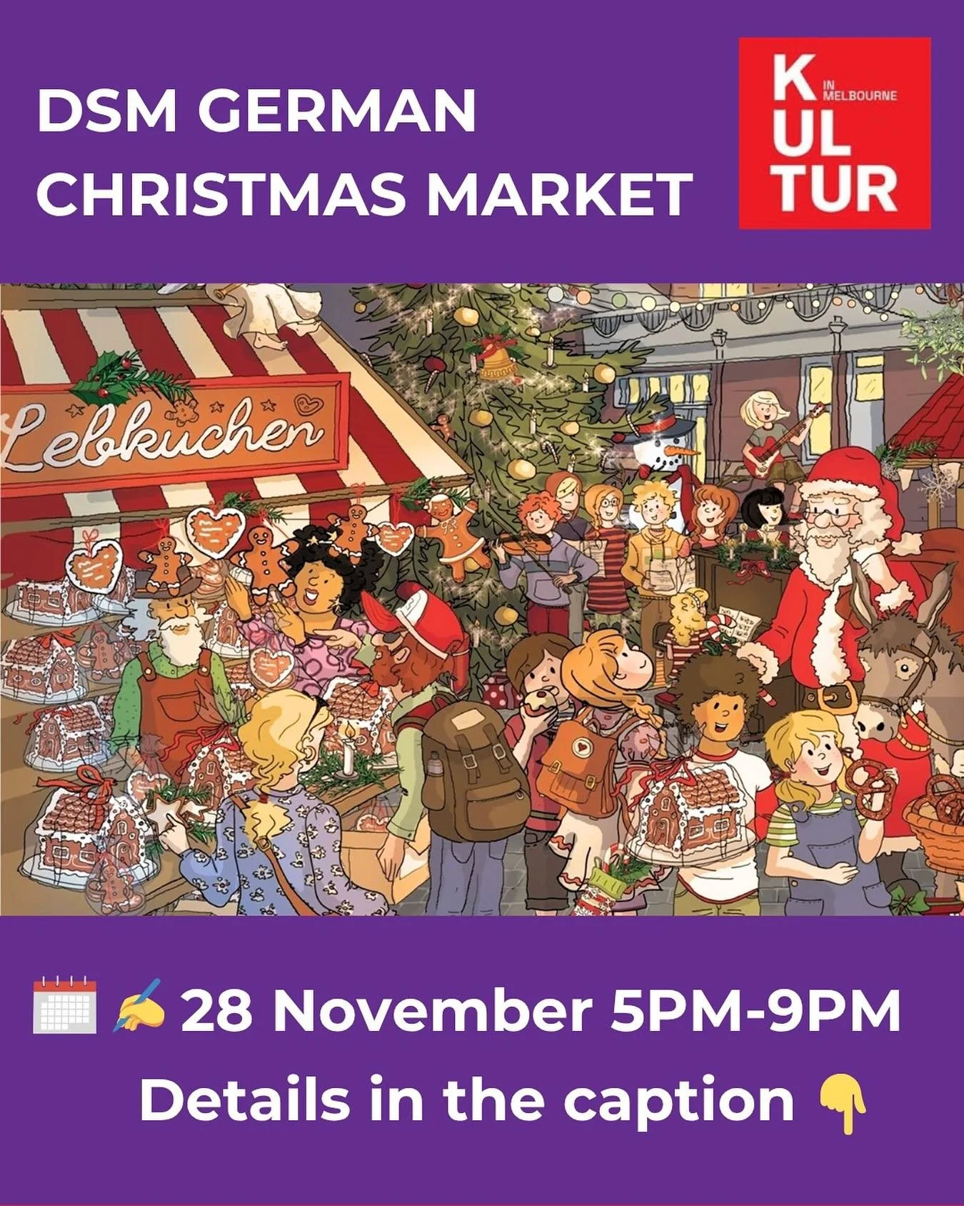 German Christmas at Deutsche Schule Melbourne
Experience the Magic of a German Christmas at Deutsche Schule Melbourne! On Friday November 28th, DSM (Deutsche Schule Melbourne) is hosting a German Christmas Market / Weihnachtsmarkt. Experience the fes