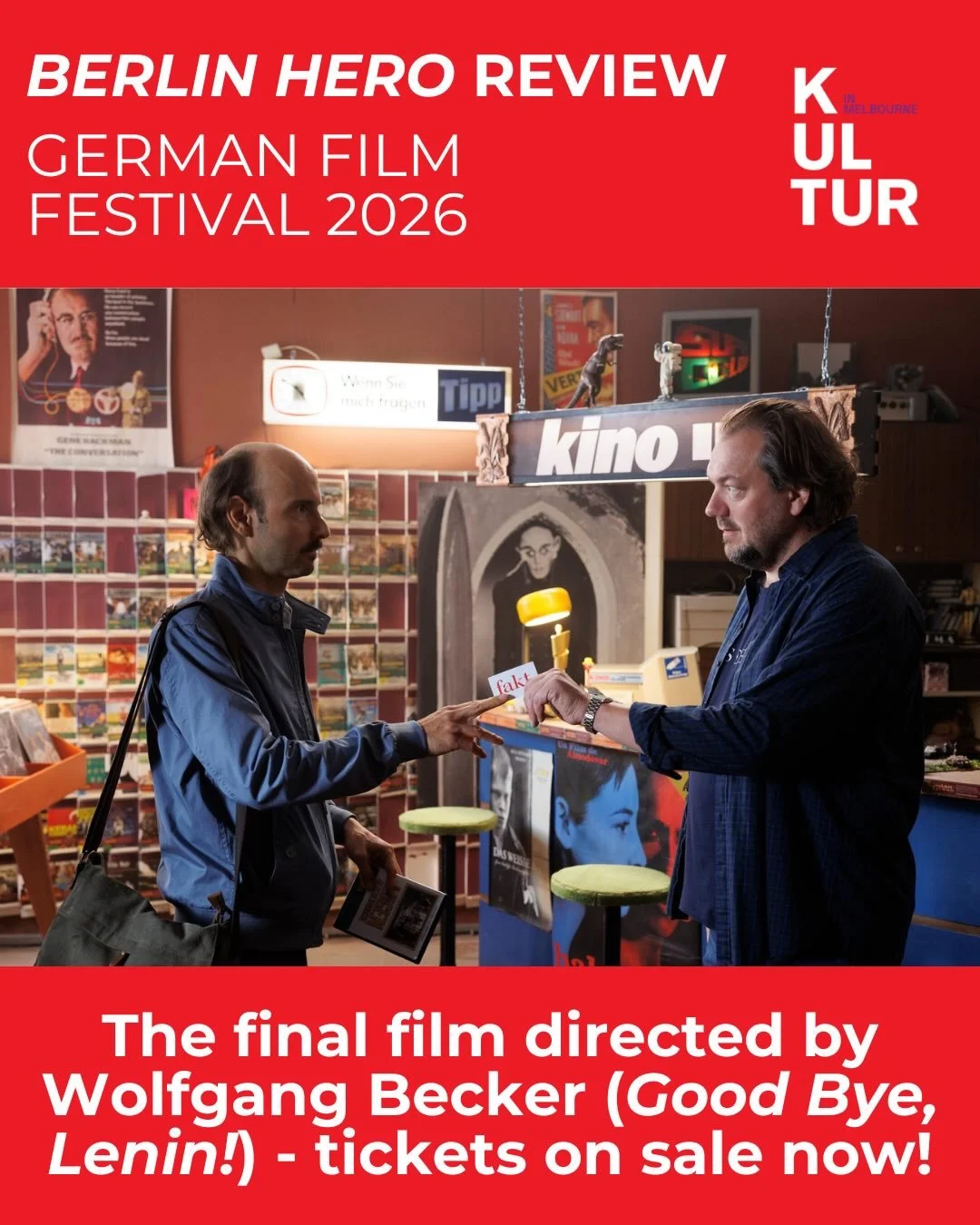 A headliner of the 2026 @germanfilmfestival , Berlin Hero is a bittersweet tragicomedy about the power of collective memory. Featuring acclaimed actors such as Daniel Br&uuml;hl and Christiane Paul, Berlin Hero is the final film from German director 