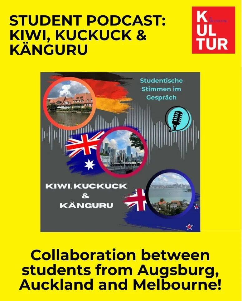 Supported by DAAD (Deutscher Akademischer Austauschdienst), students from the University of Melbourne, the University of Auckland and the University of Augsburg collaborated through a virtual exchange to produce 14 episodes with varying topics.

Give