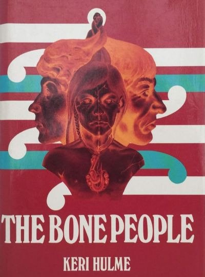 This is The Bone People edition that I read and loved and re-read multiple times as a teenager. I know this extraordinary cover so well from many hours spent with it, puzzling over the contents and thinking about the characters and the language. Ther