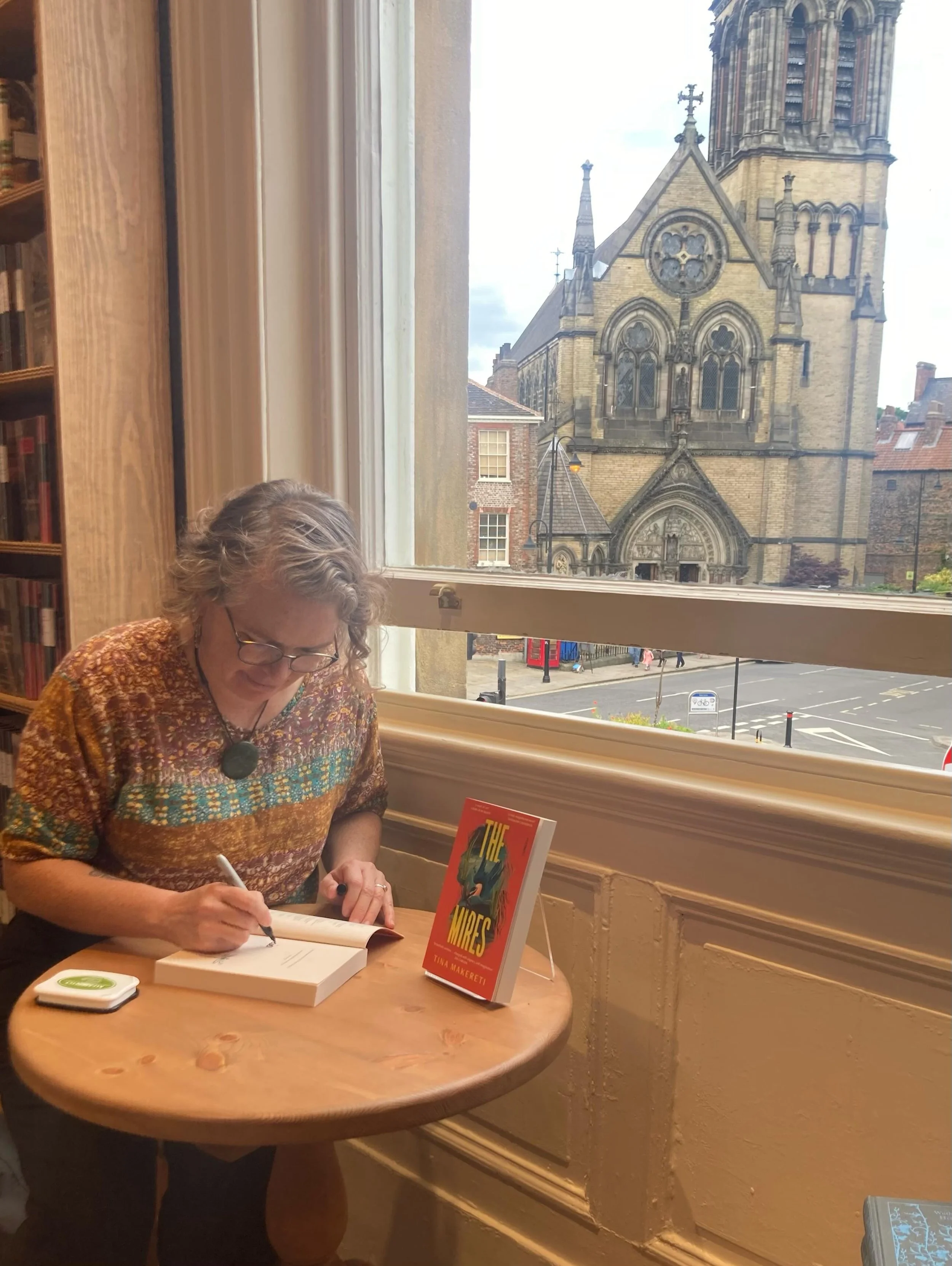 The UK paperback launch of The Mires just happened to coincide with the opening of Topping &amp; Company&lsquo;s massive independent bookstore at 1 Museum Street, York. Thanks for having me in to sign books during your busy first day, @toppingsyork! 