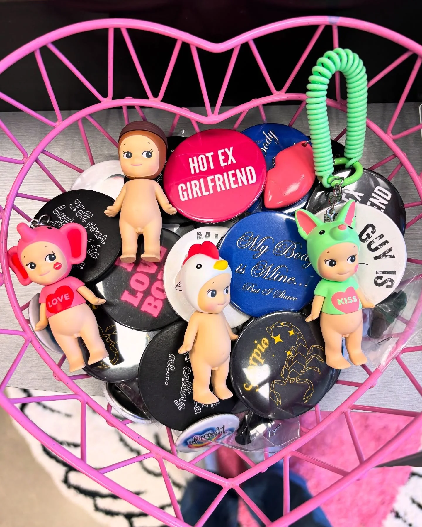 All of our buttons are designed &amp; made in house by moi 💋 Get one with your next purchase @ifellinlovehere 😉